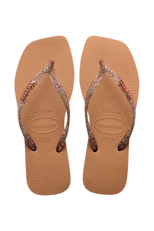 כפכפי סקוואר לוגו מטאליק- Squere Logo Metallic