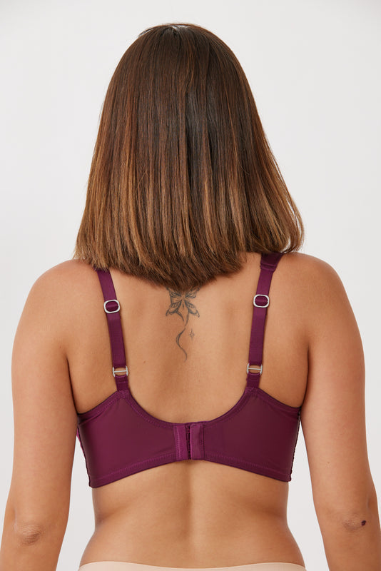 REDUCTION חזיית מינימייזר דגם בוניטה צבע בורדו