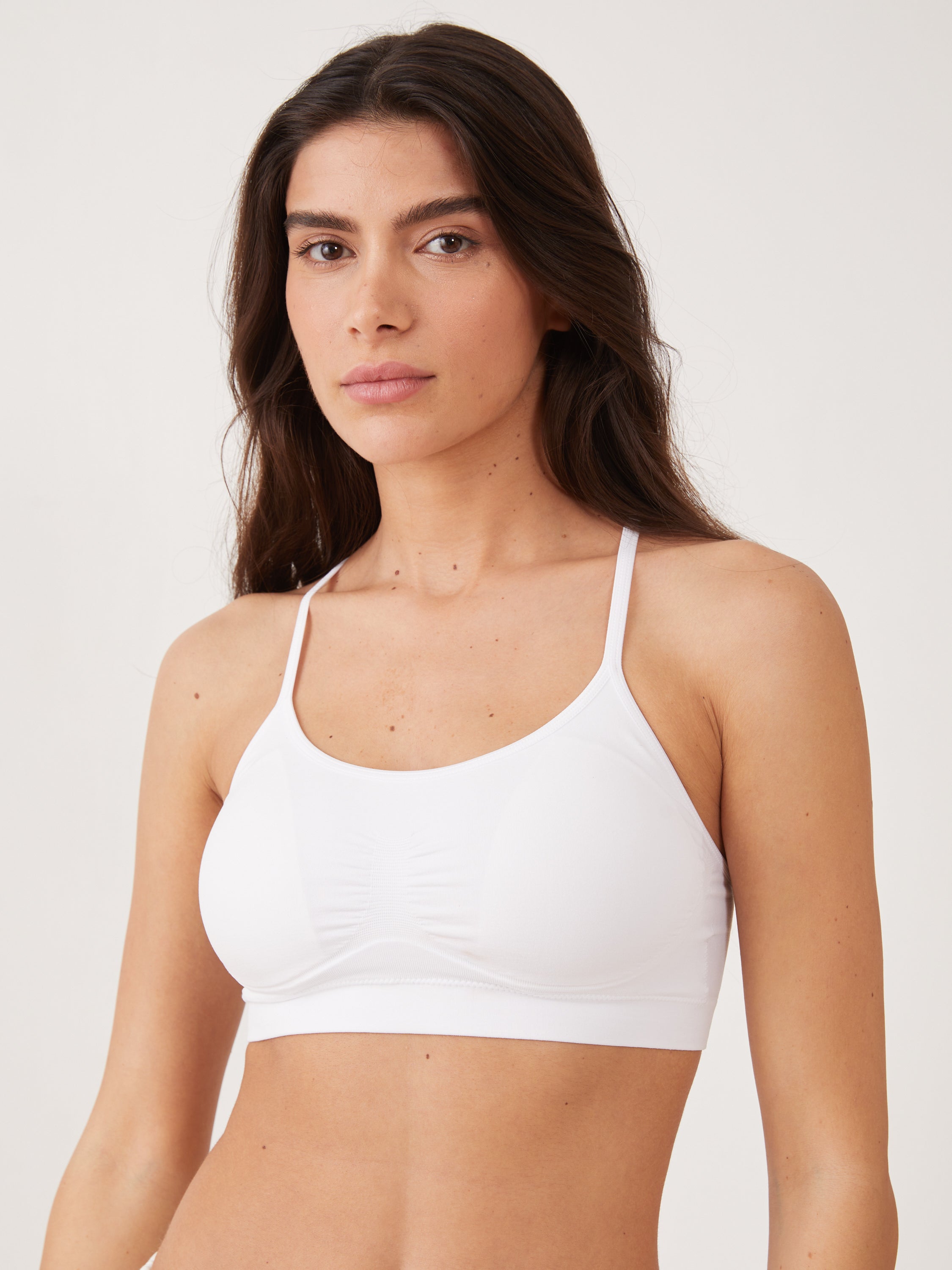 גוזייה מרופדת סימלס אפ - לבן