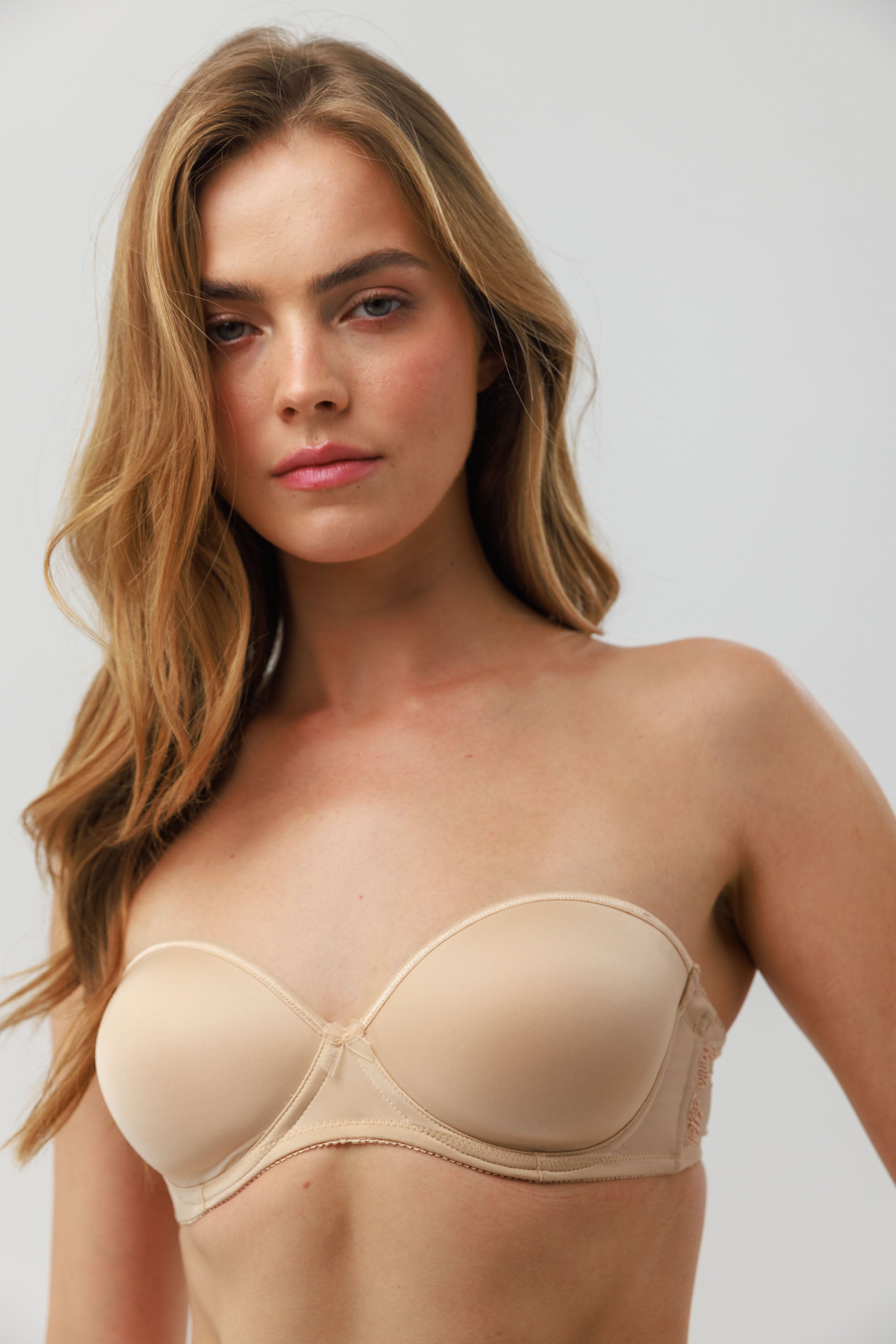 חזיית סטרפלס מרופדת דומיניק - גוף