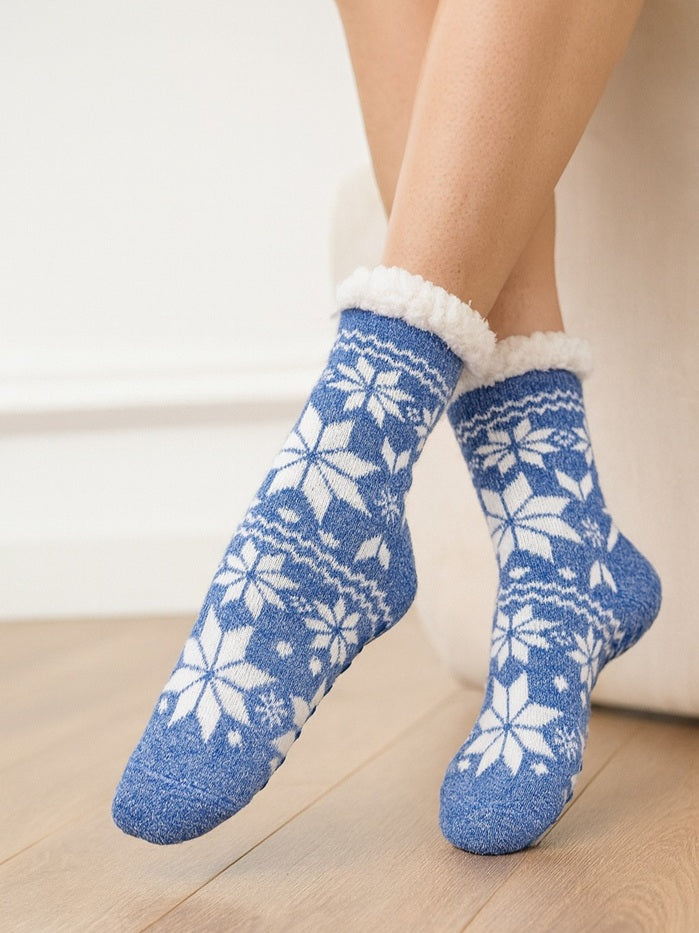 גרב נעל בית-אתני נשים - כחול