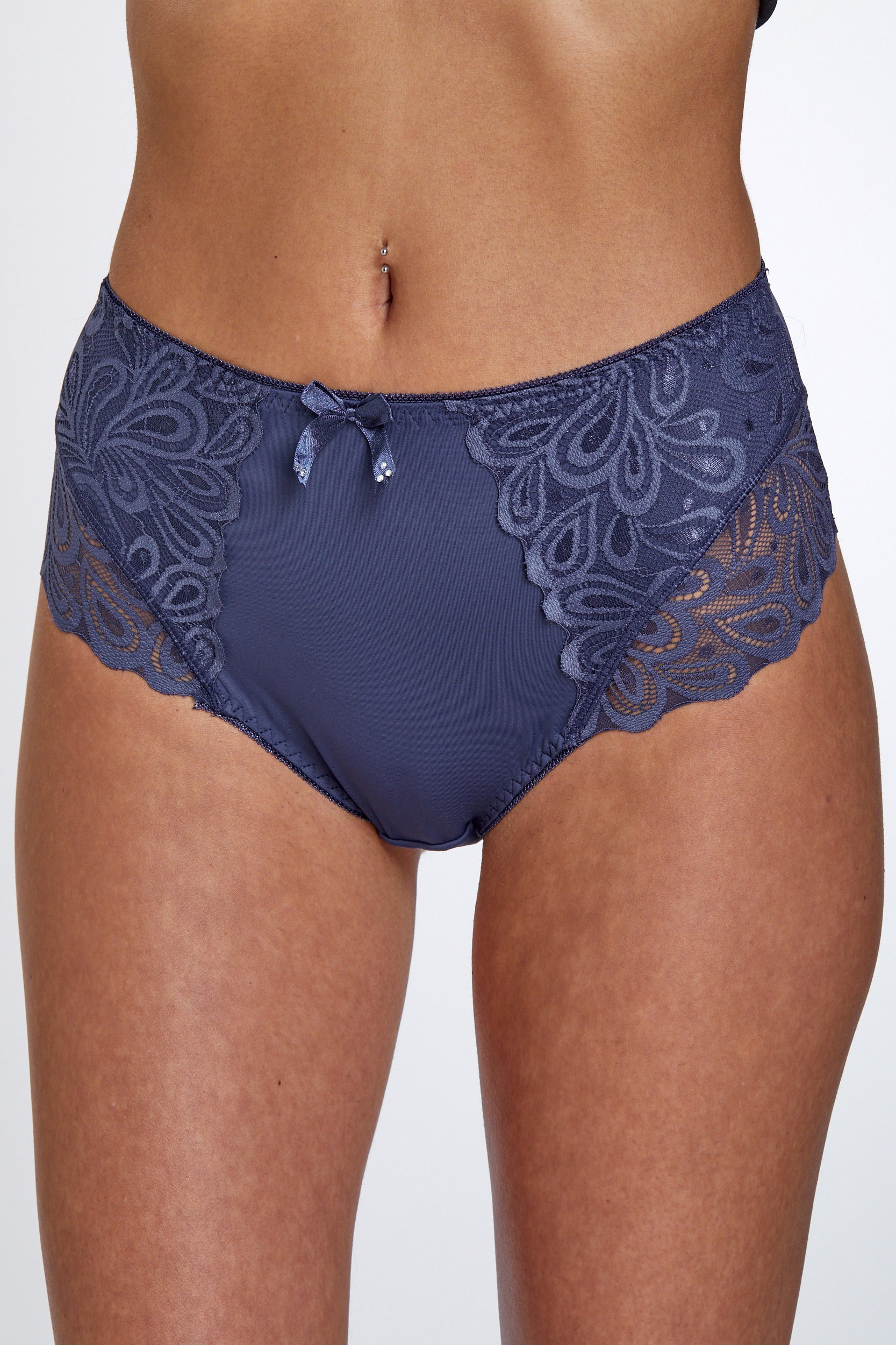 תחתוני lace Maxi - כחול גינס