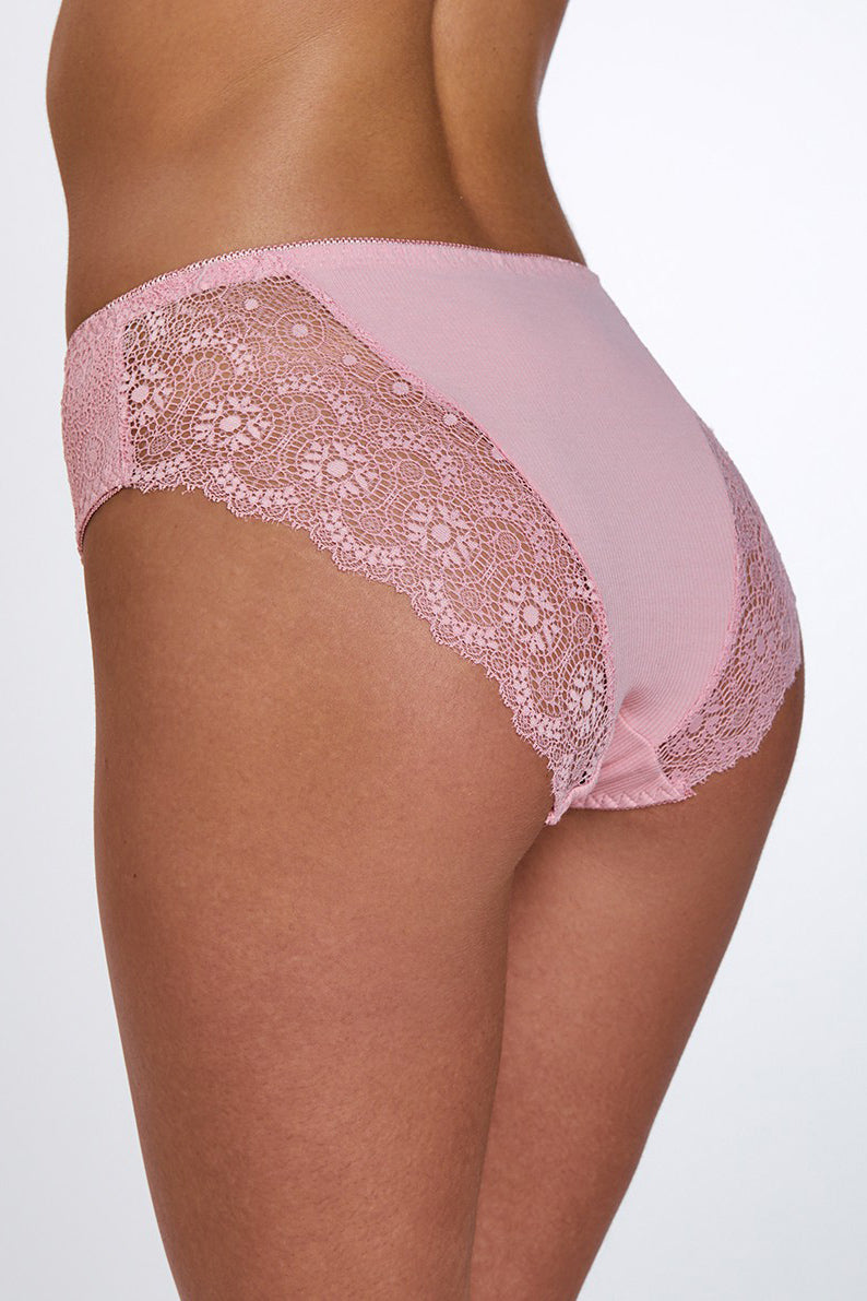 תחתוני lace Maxi - ורוד