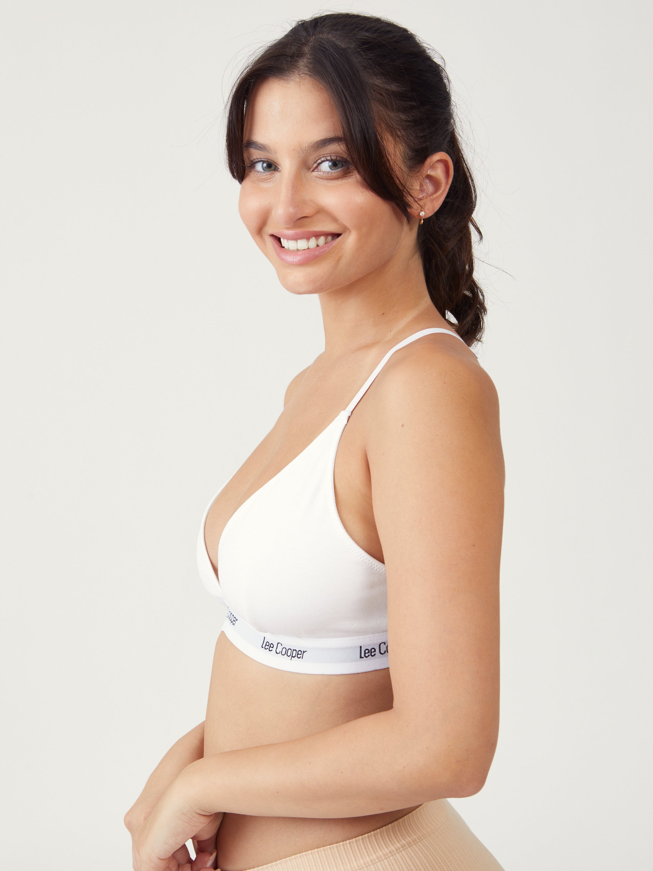 גוזיית משולשים LEE COOPER - לבן