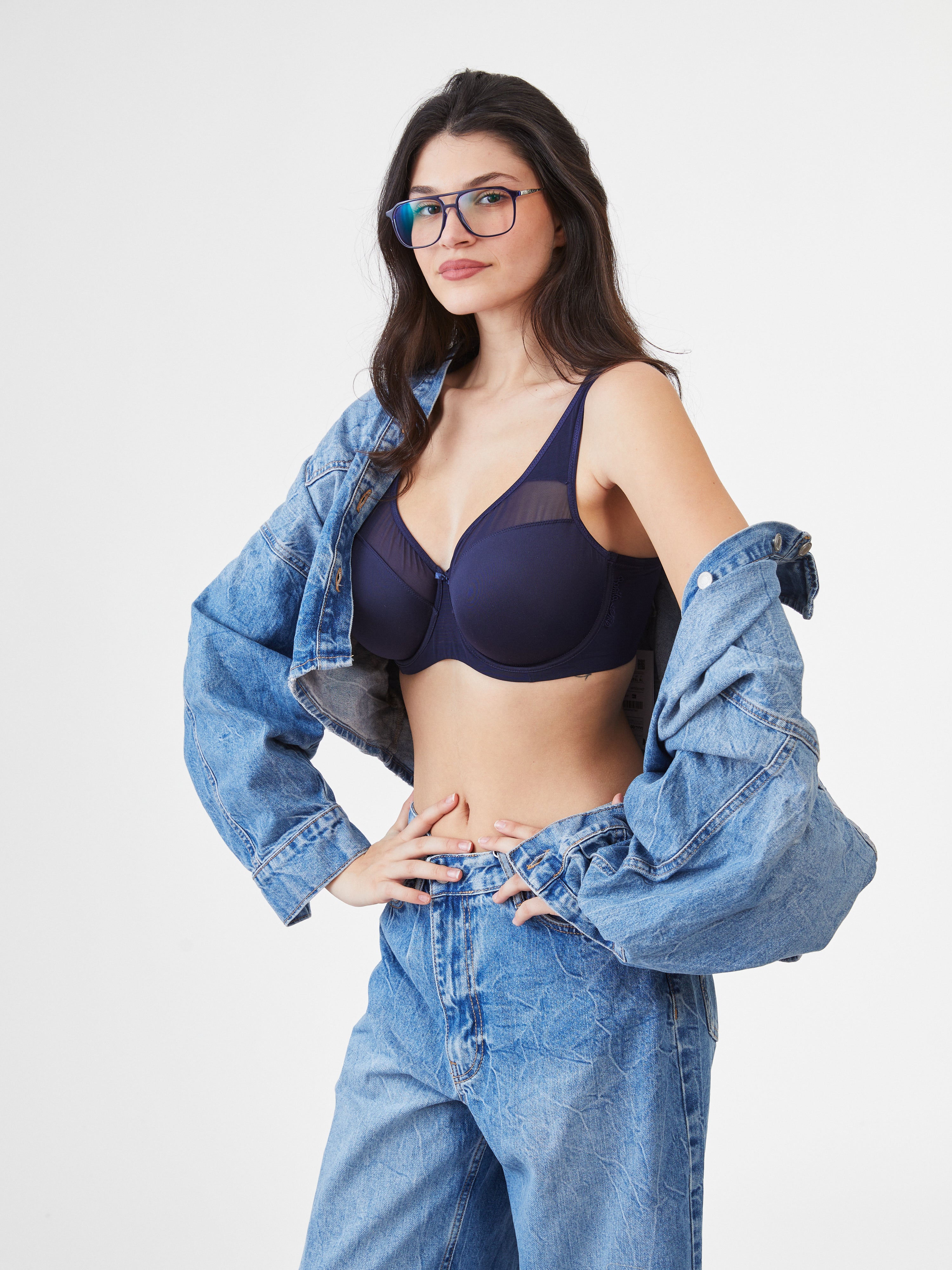 Big Cup חזיית מינימייזר סקסית - נייבי