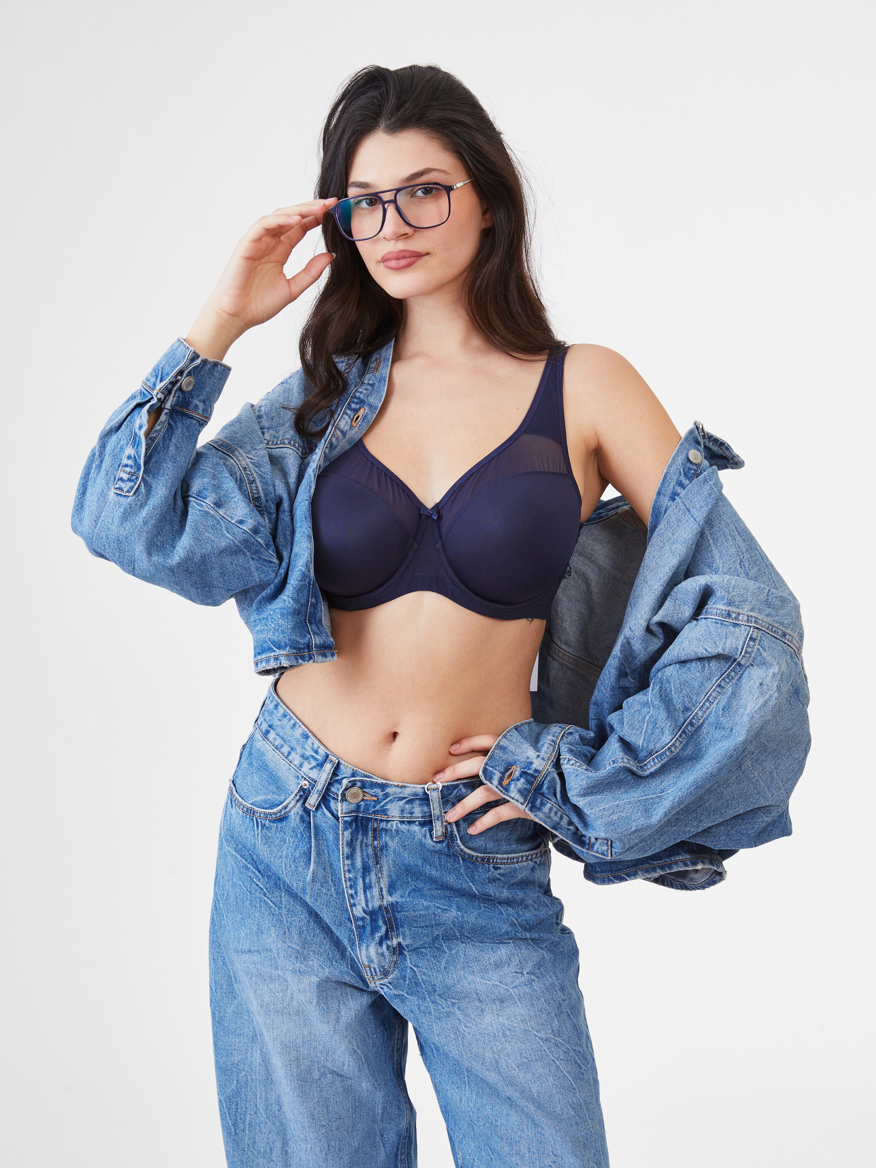 Big Cup חזיית מינימייזר סקסית - נייבי