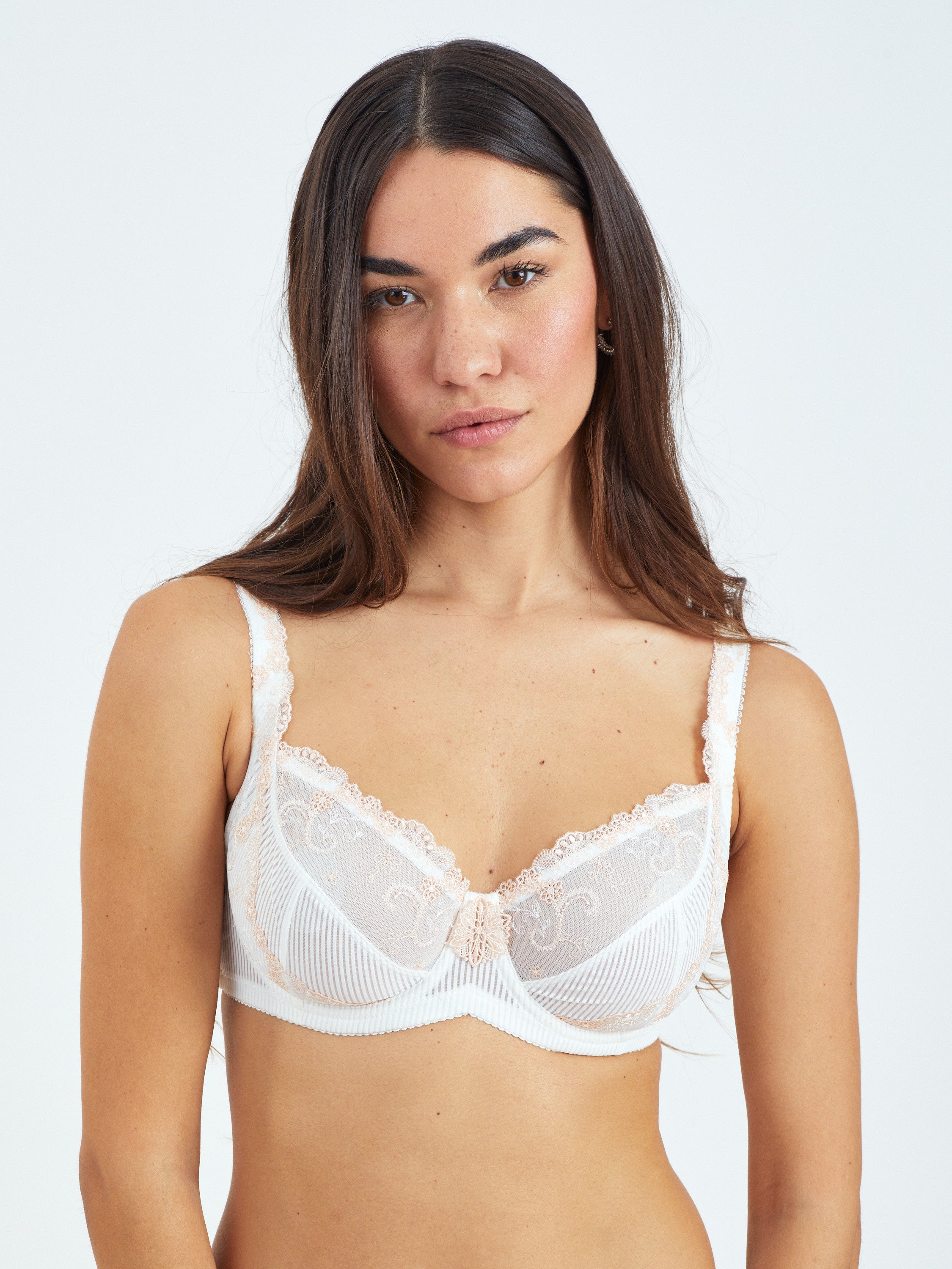 חזיית ג'ורג'יה ללא ריפוד GEORGIA - שמנת