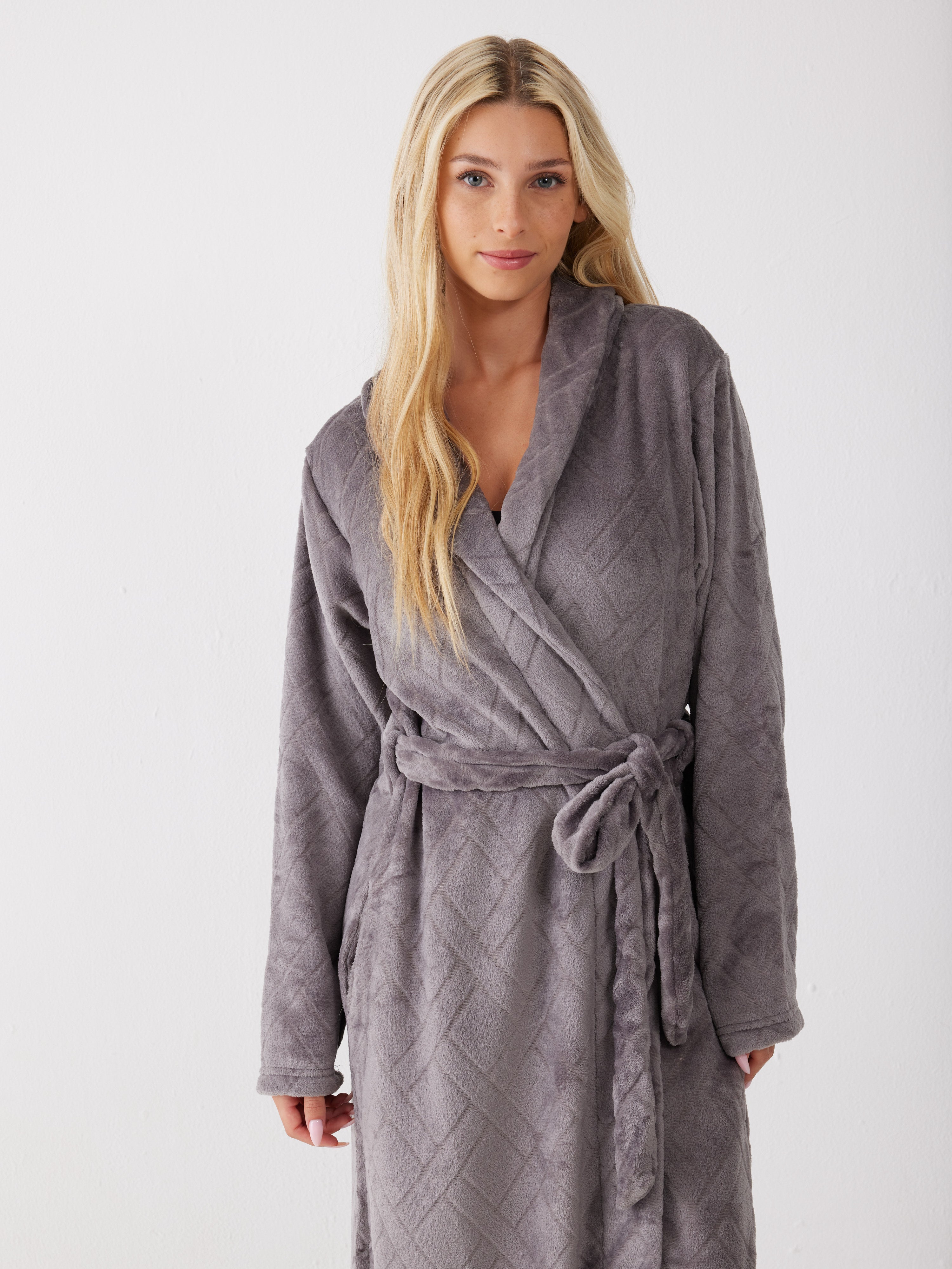 חלוק פלאפי - אפור כהה