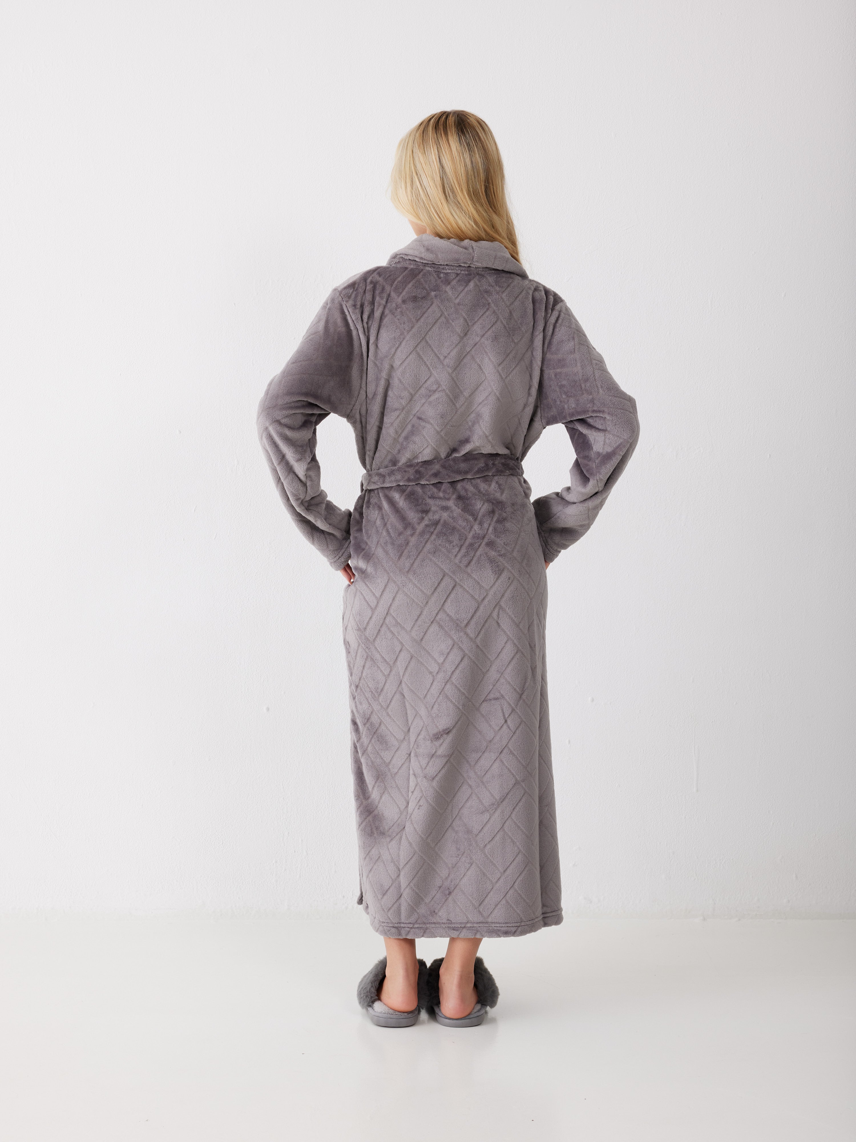 חלוק פלאפי - אפור כהה