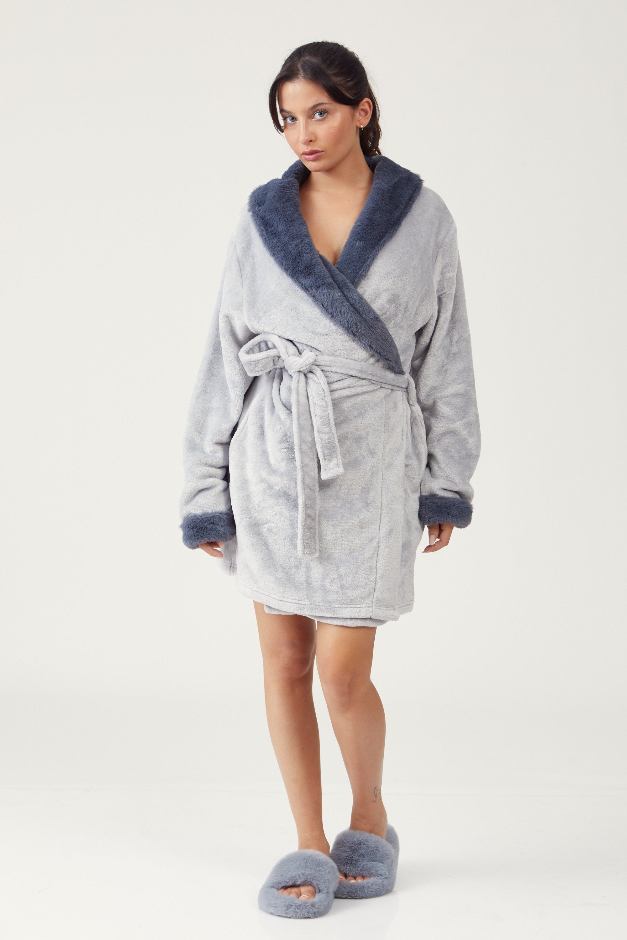 חלוק פלאפי - אפור