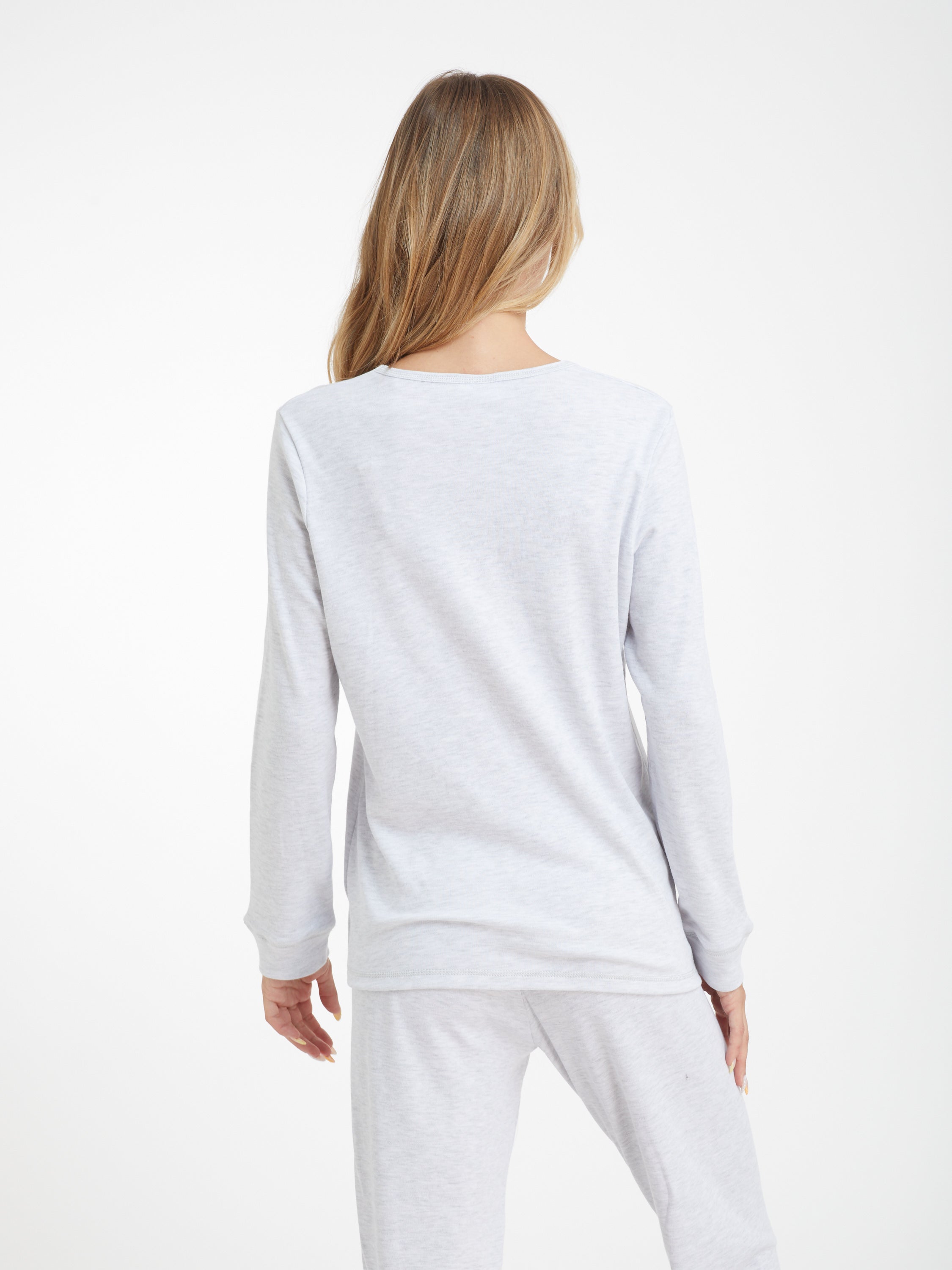 סט פיג'מת סנופי אינטרלוק - אפור