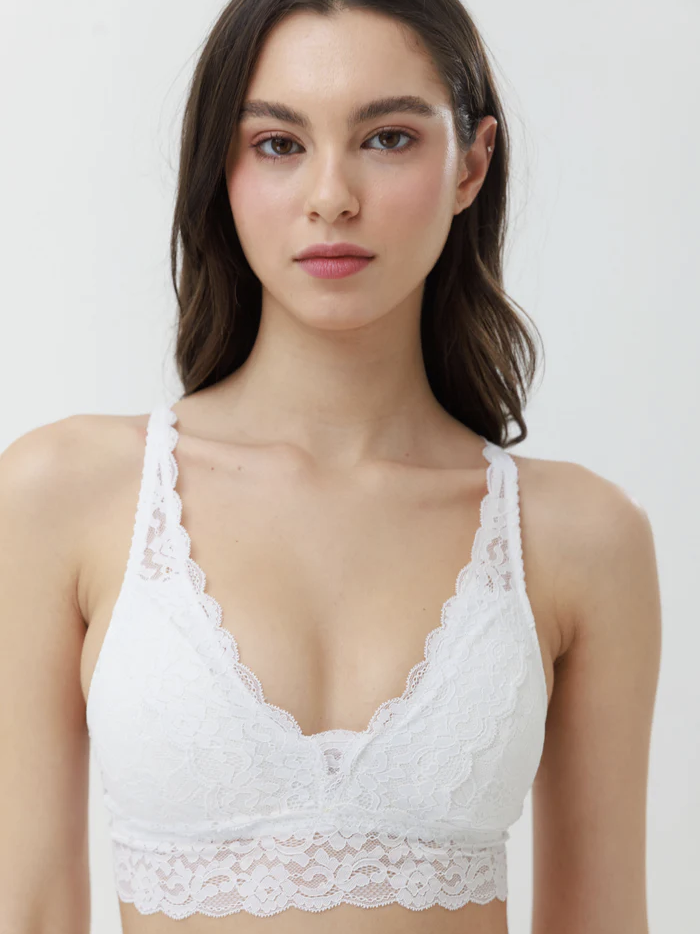 גוזיית תחרה LILLY - לבן