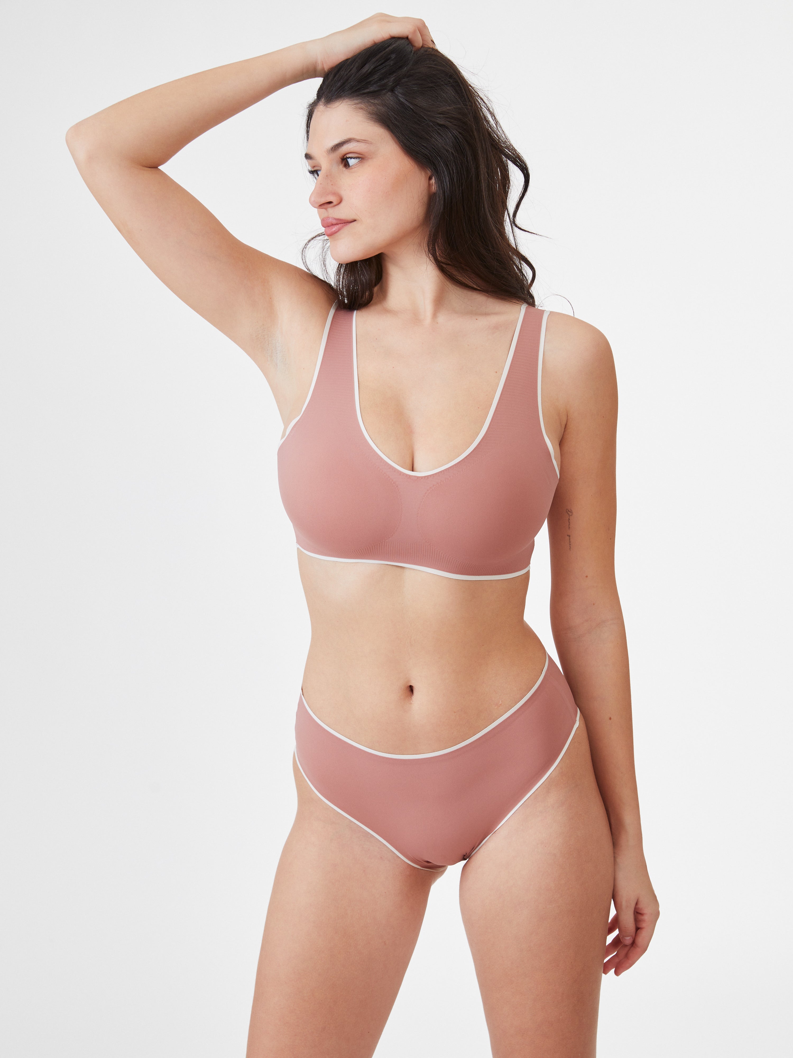 גוזיית פספול X בגב - סומק