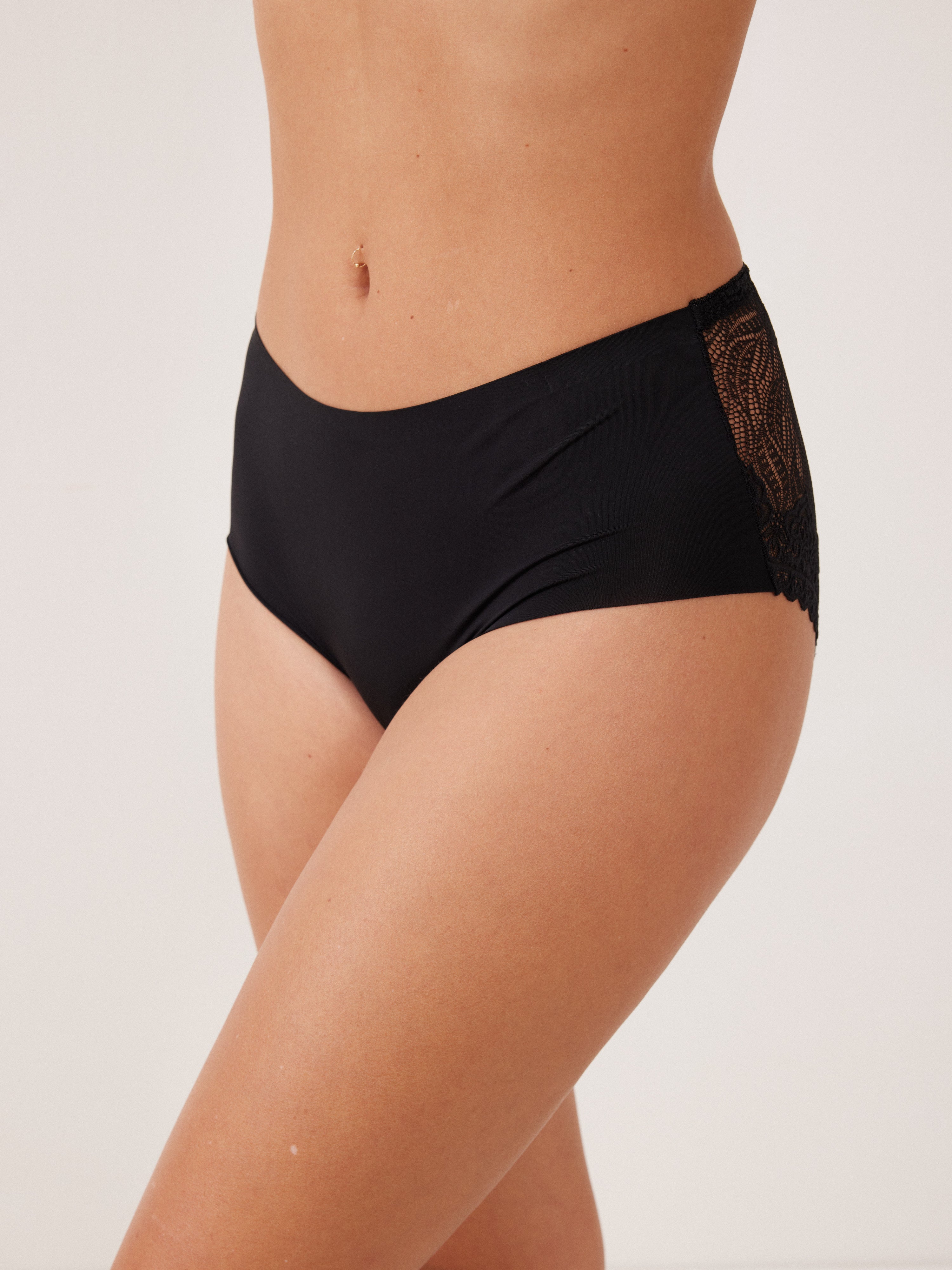 מקסי ריב ותחרה ROSE - שחור