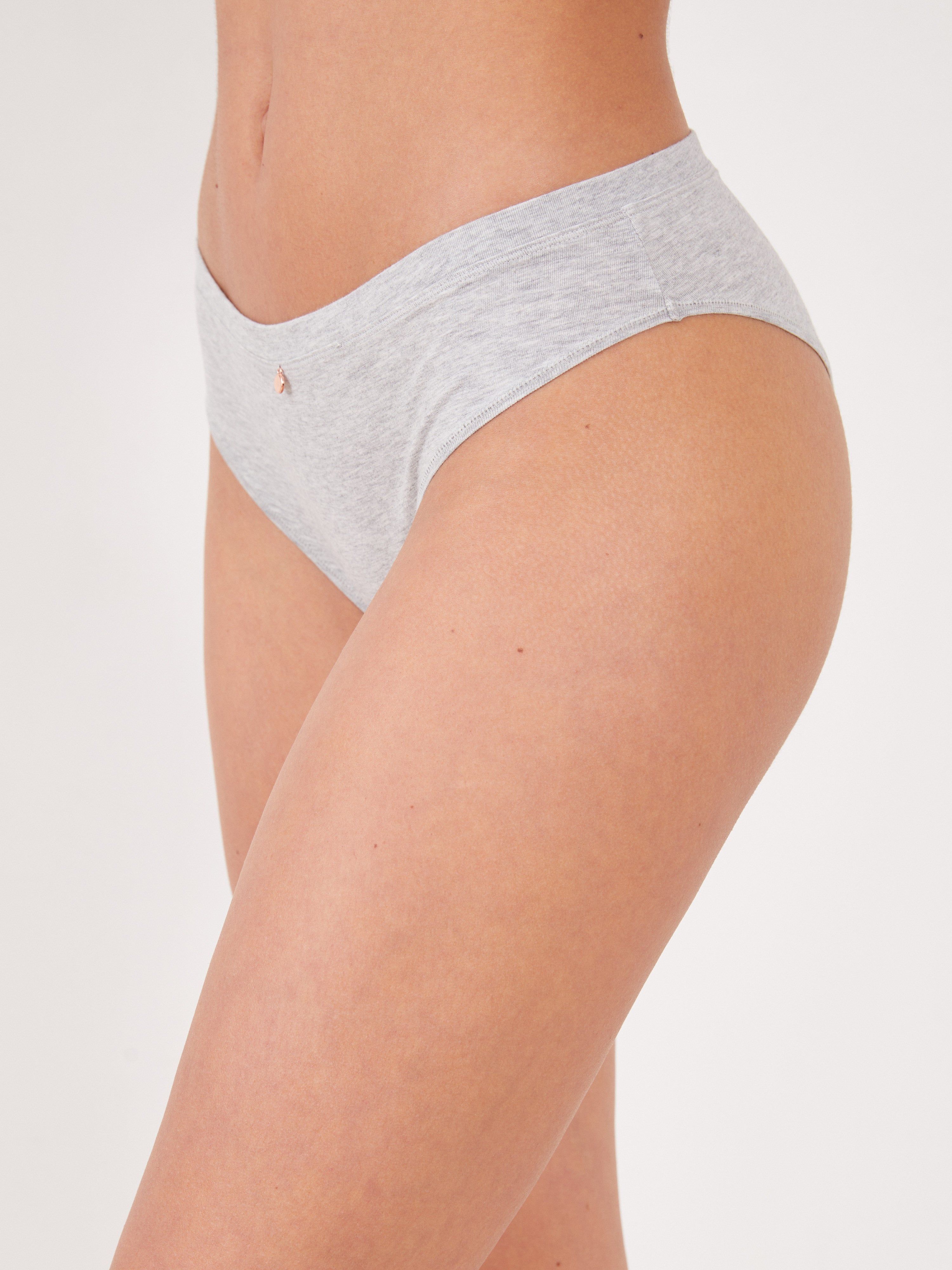 תחתון כותנה ברזילאי - אפור מלאנז