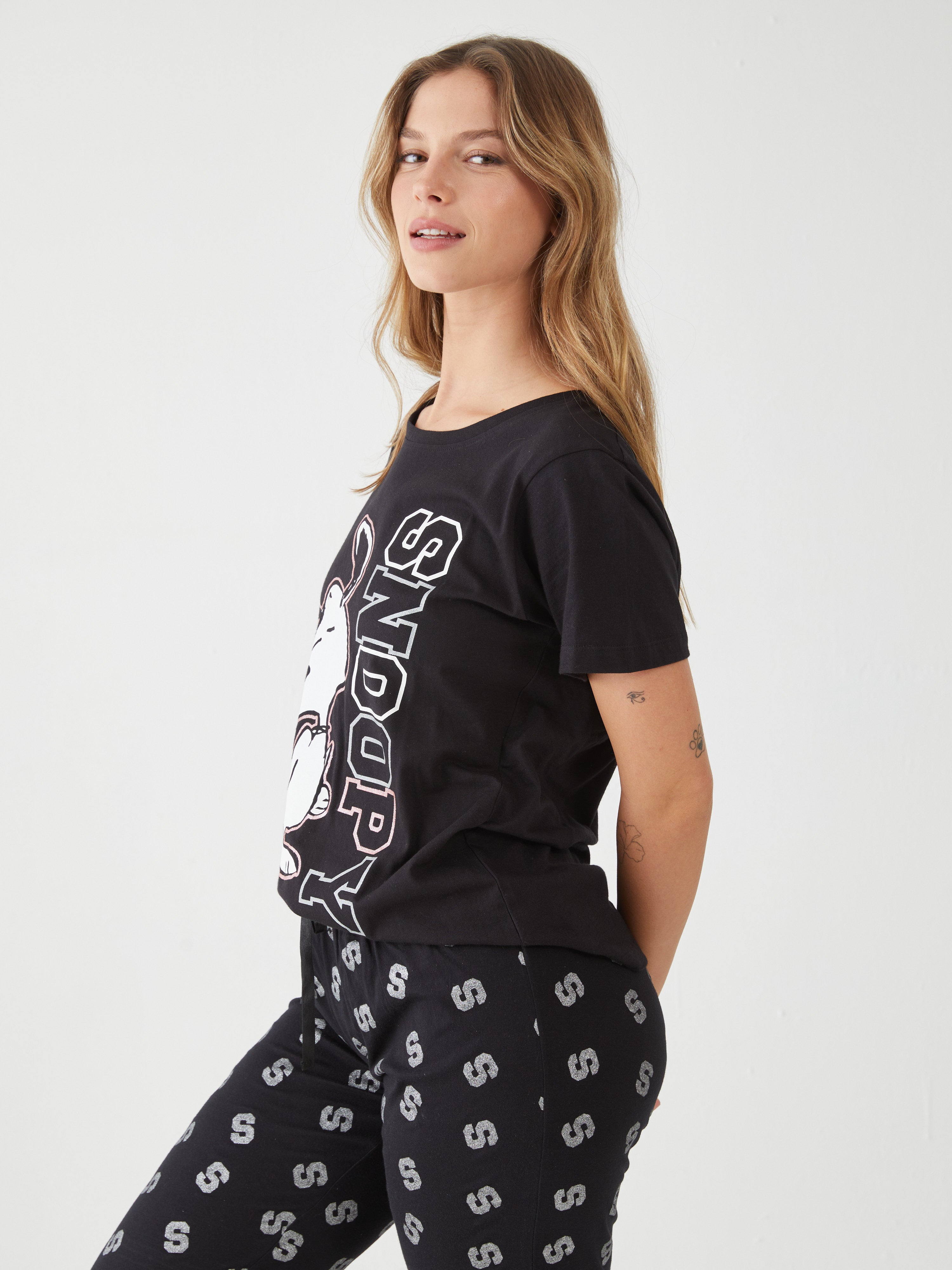 פיגמה כותנה מ.ארוך- סנופי - שחור