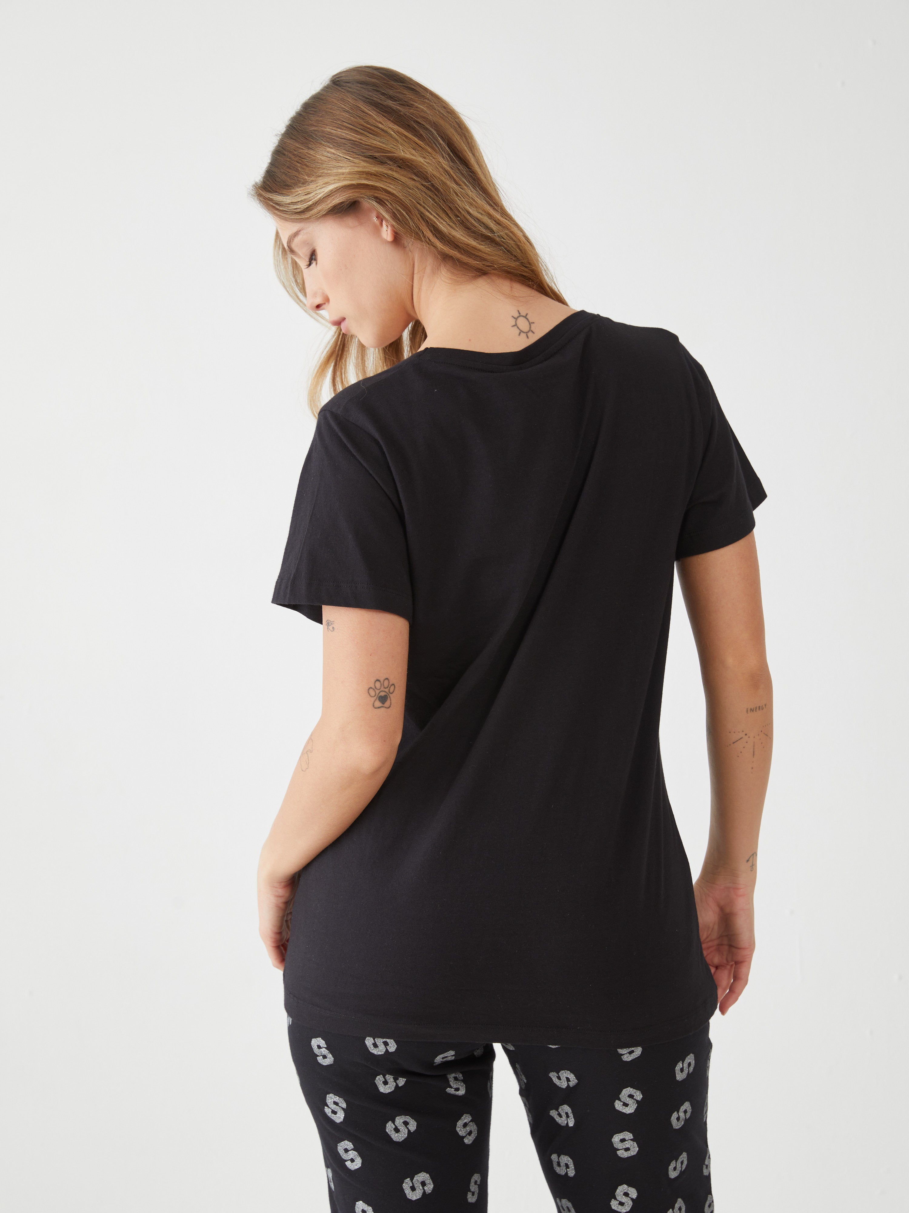 פיגמה כותנה מ.ארוך- סנופי - שחור