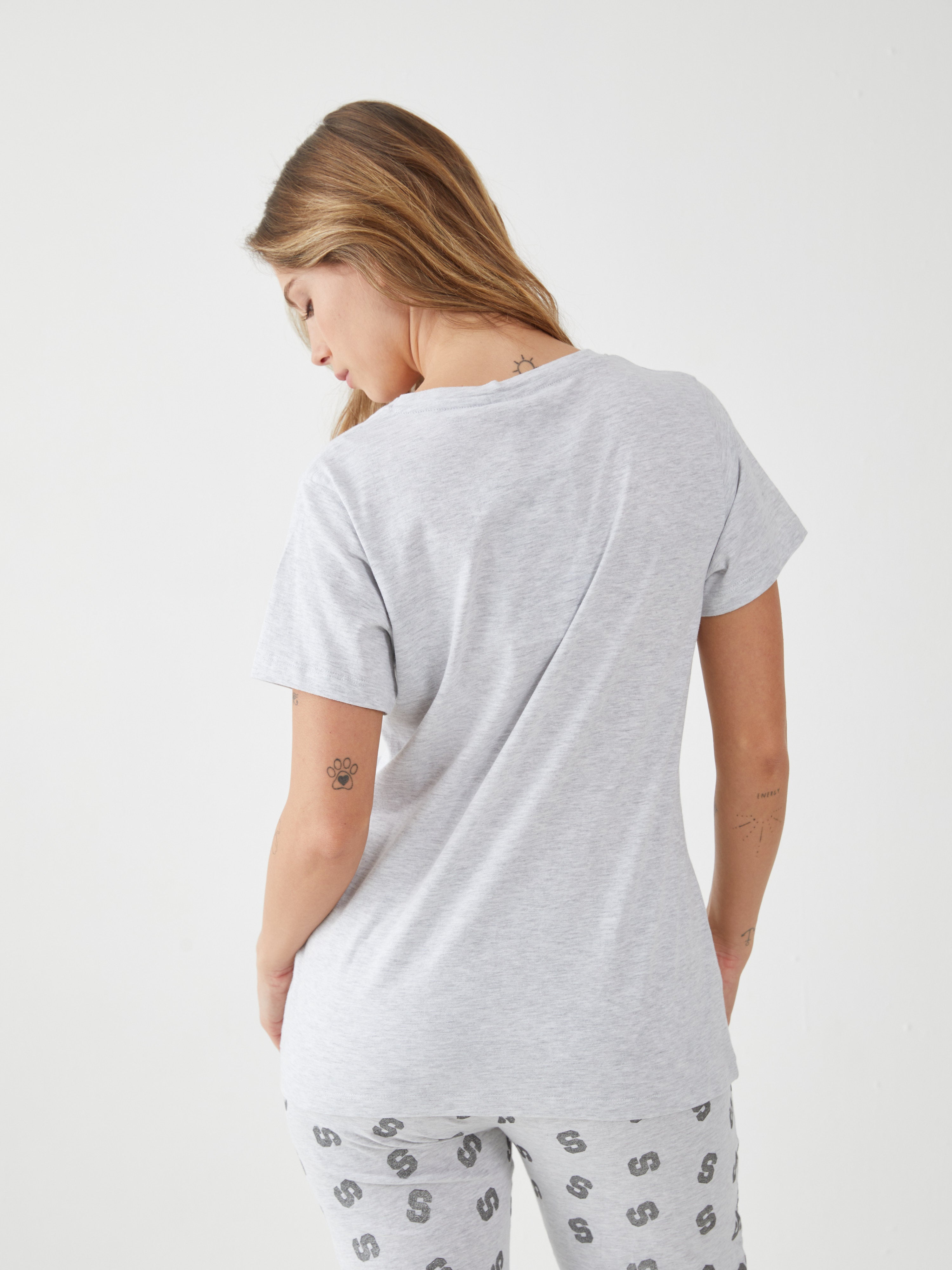 פיגמה כותנה מ.ארוך- סנופי - אפור