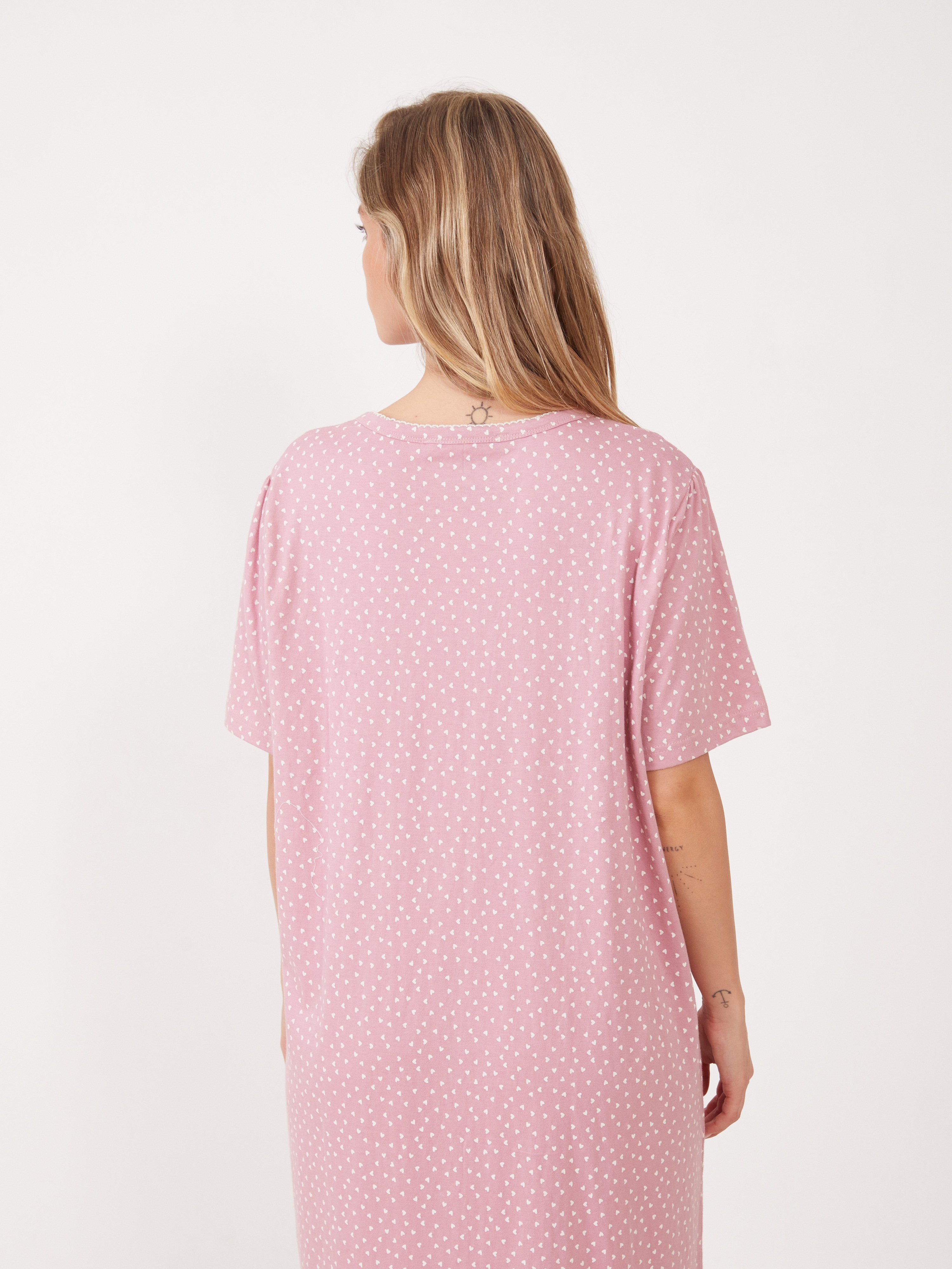 טהבד כותונת לבבות - ורוד מעושן