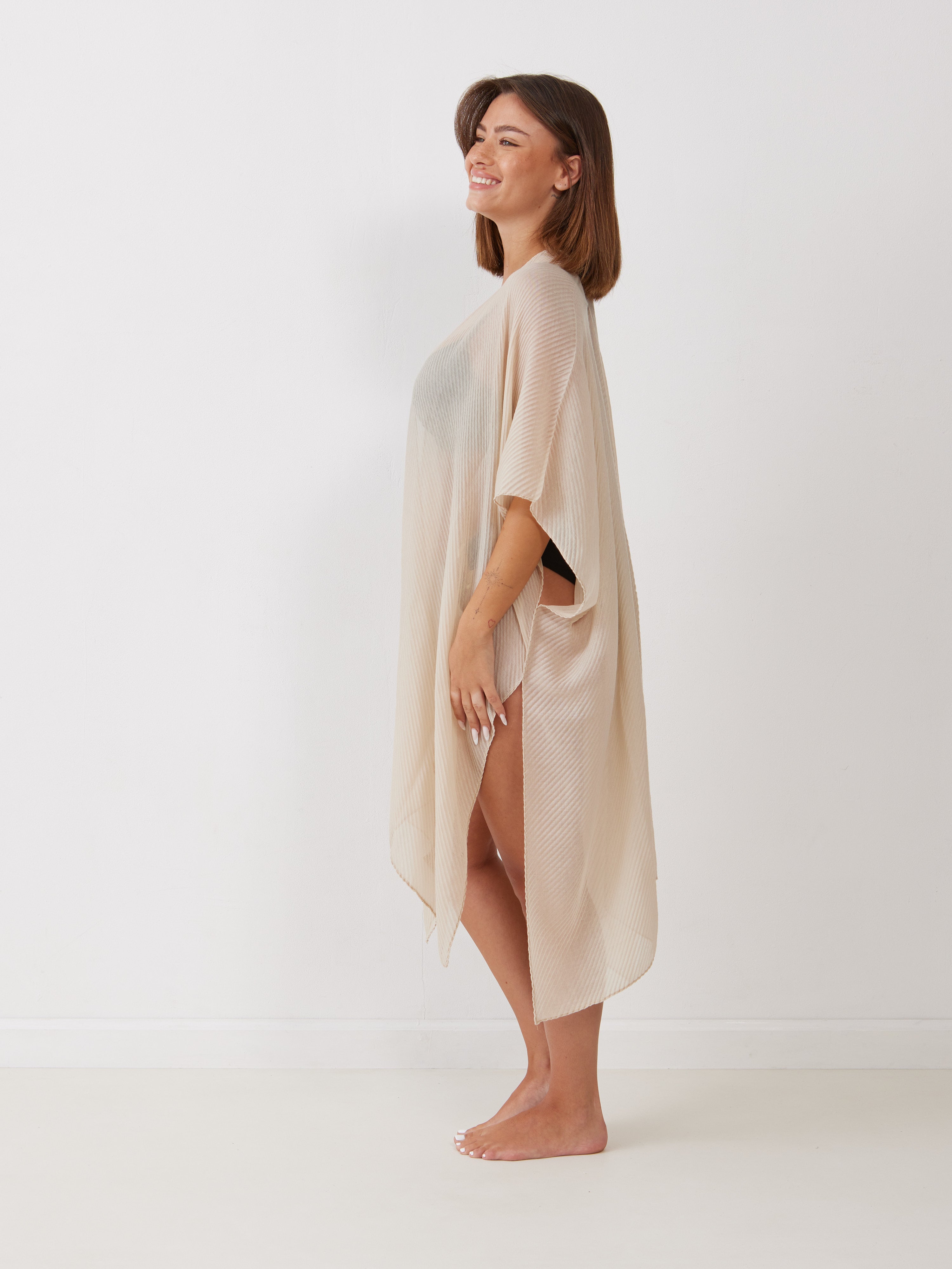 עליונית חוף פליסה פתוחה - ורוד מעושן