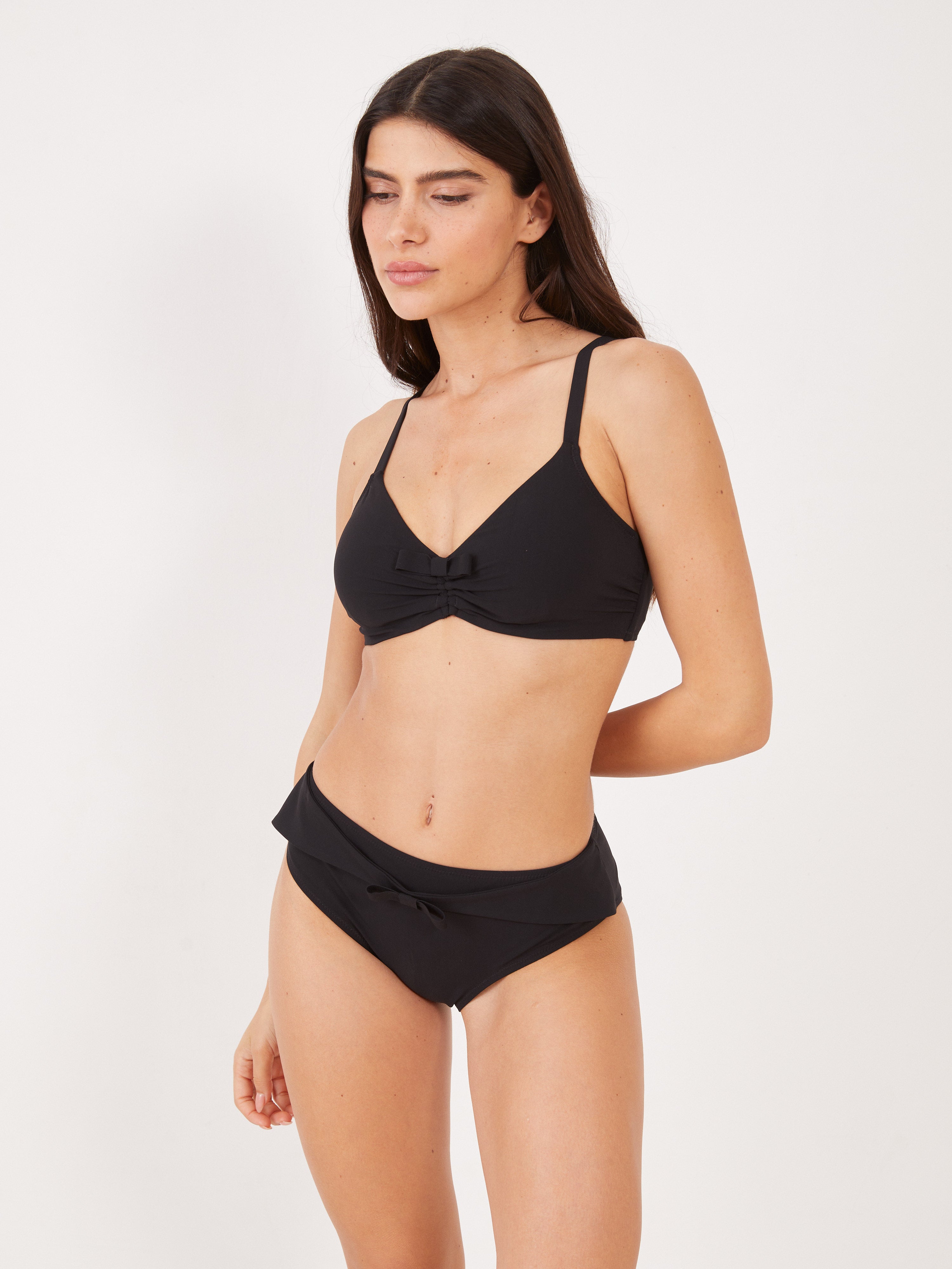 סט ביקיני פפיון - שחור