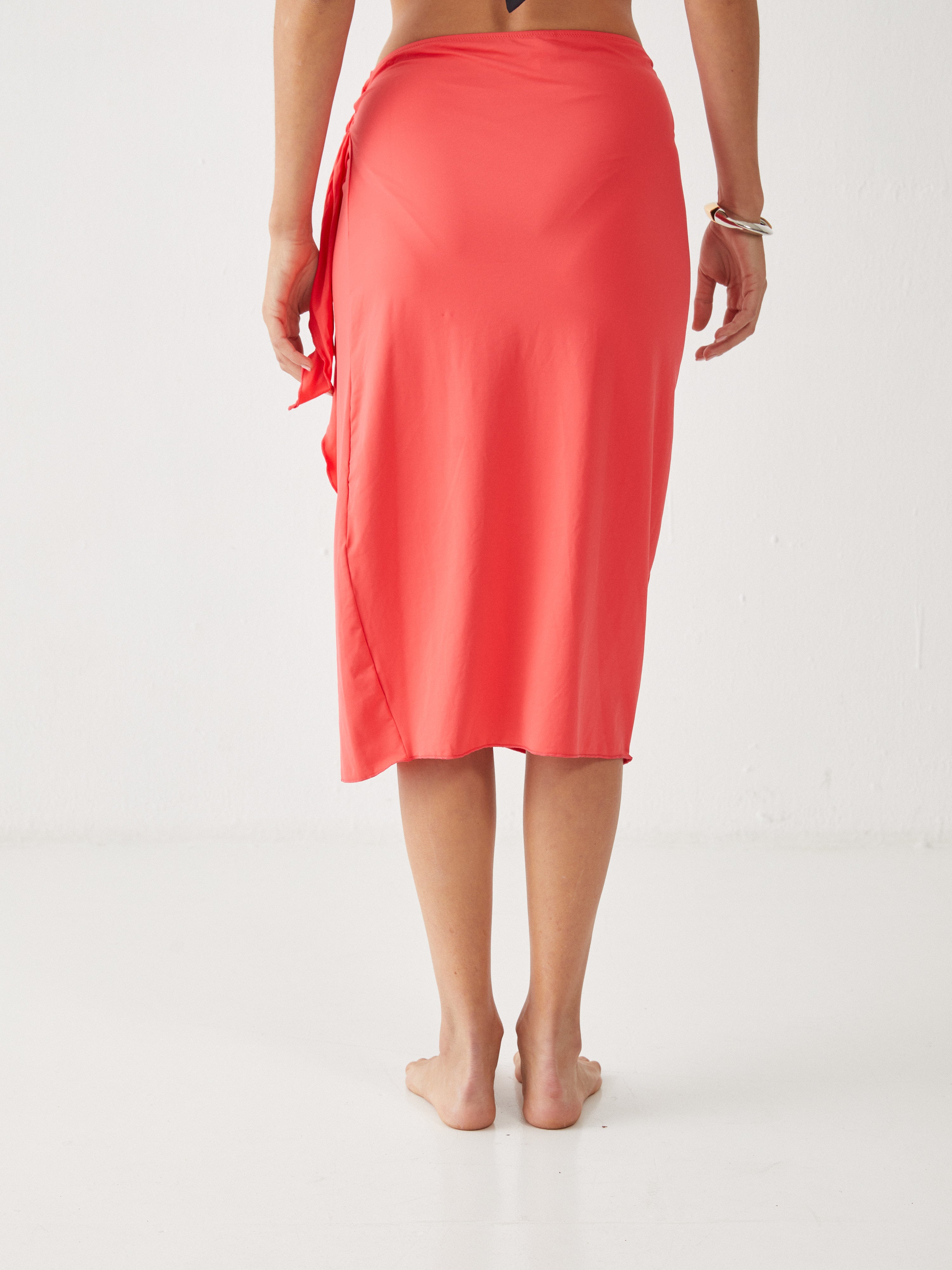פראו חצאית ארוכה - אדום קורל