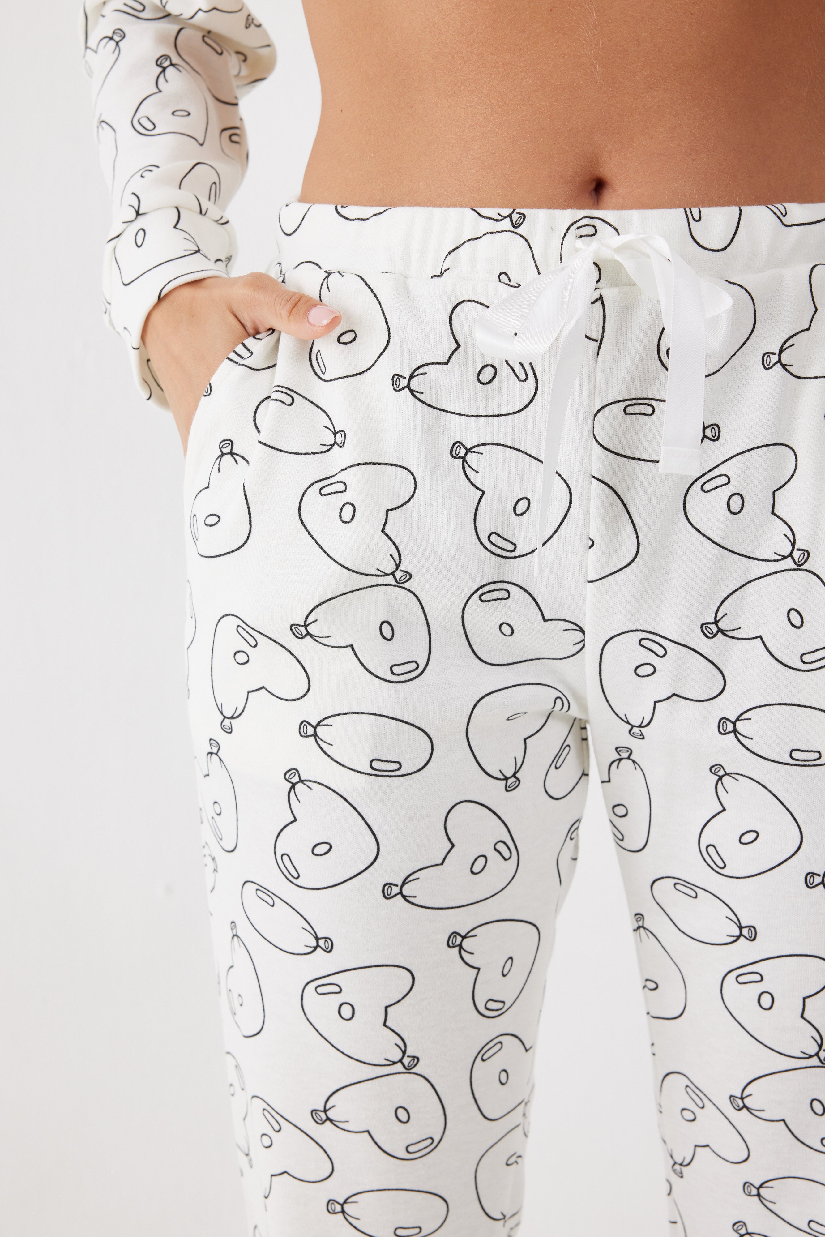 פיג'מה פיפה אינטרלוק - שמנת