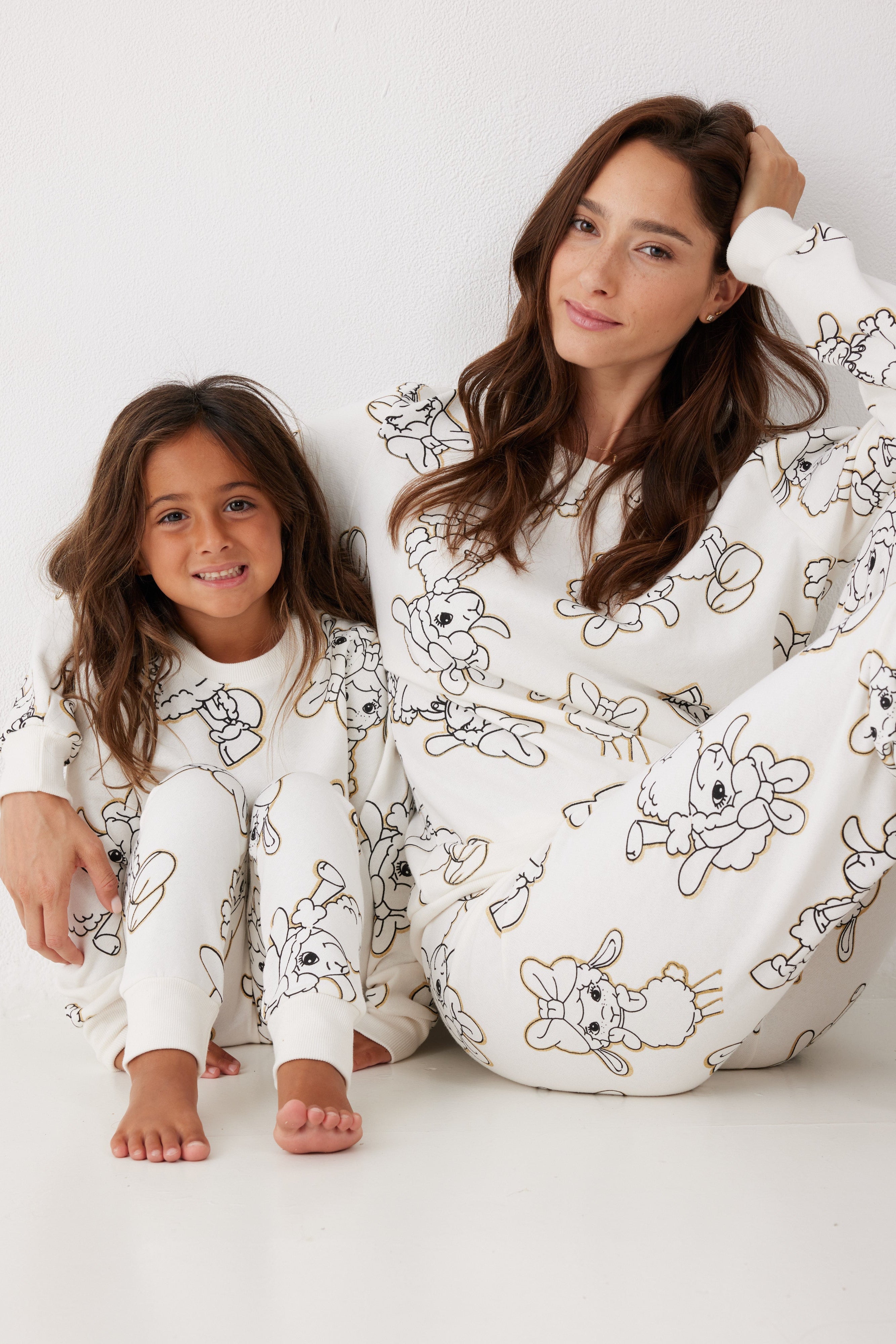 פיג'מה ילדות פיפה פוטר - שמנת