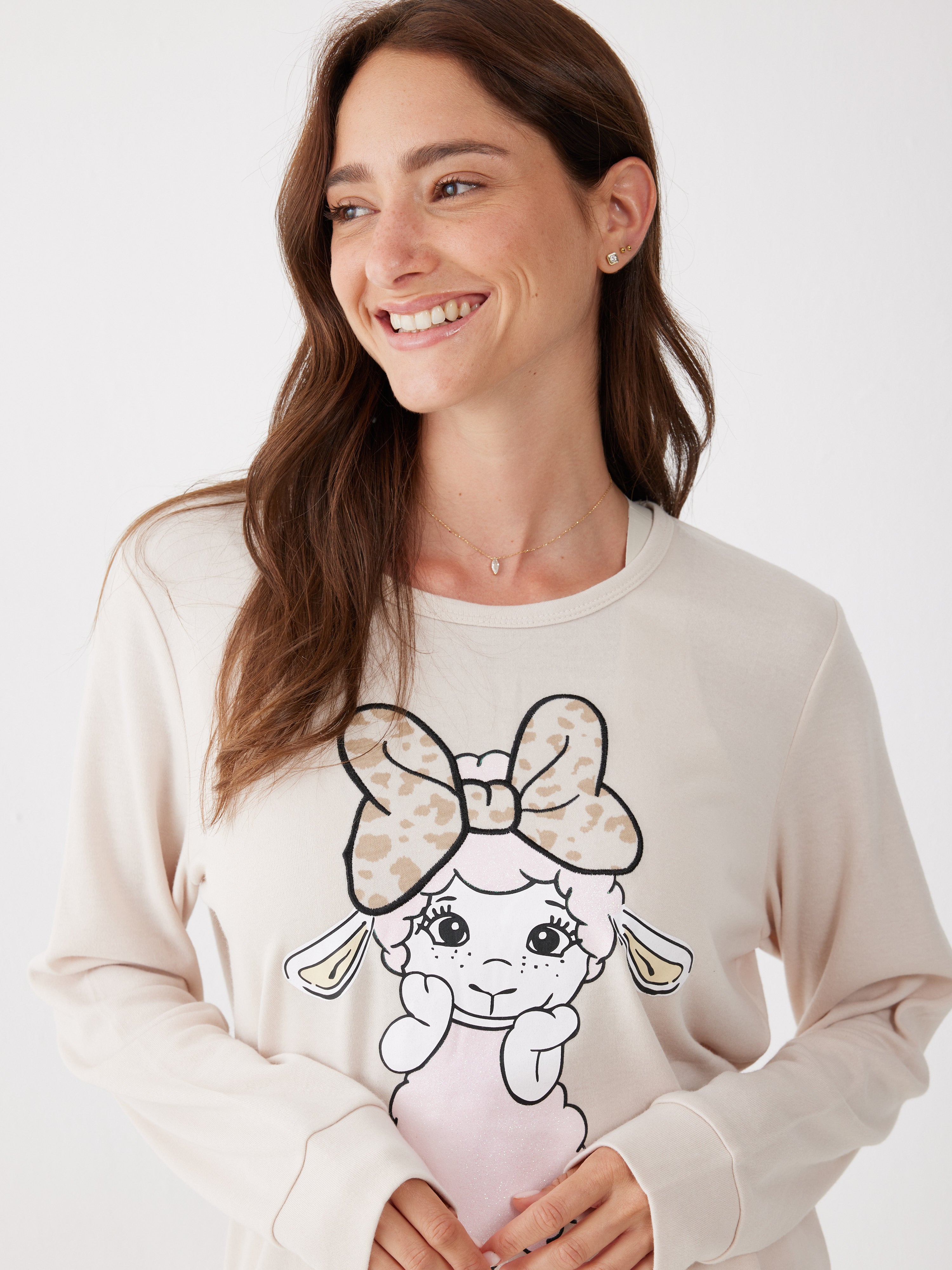 פיג'מת פיפה אינטרלוק - בז