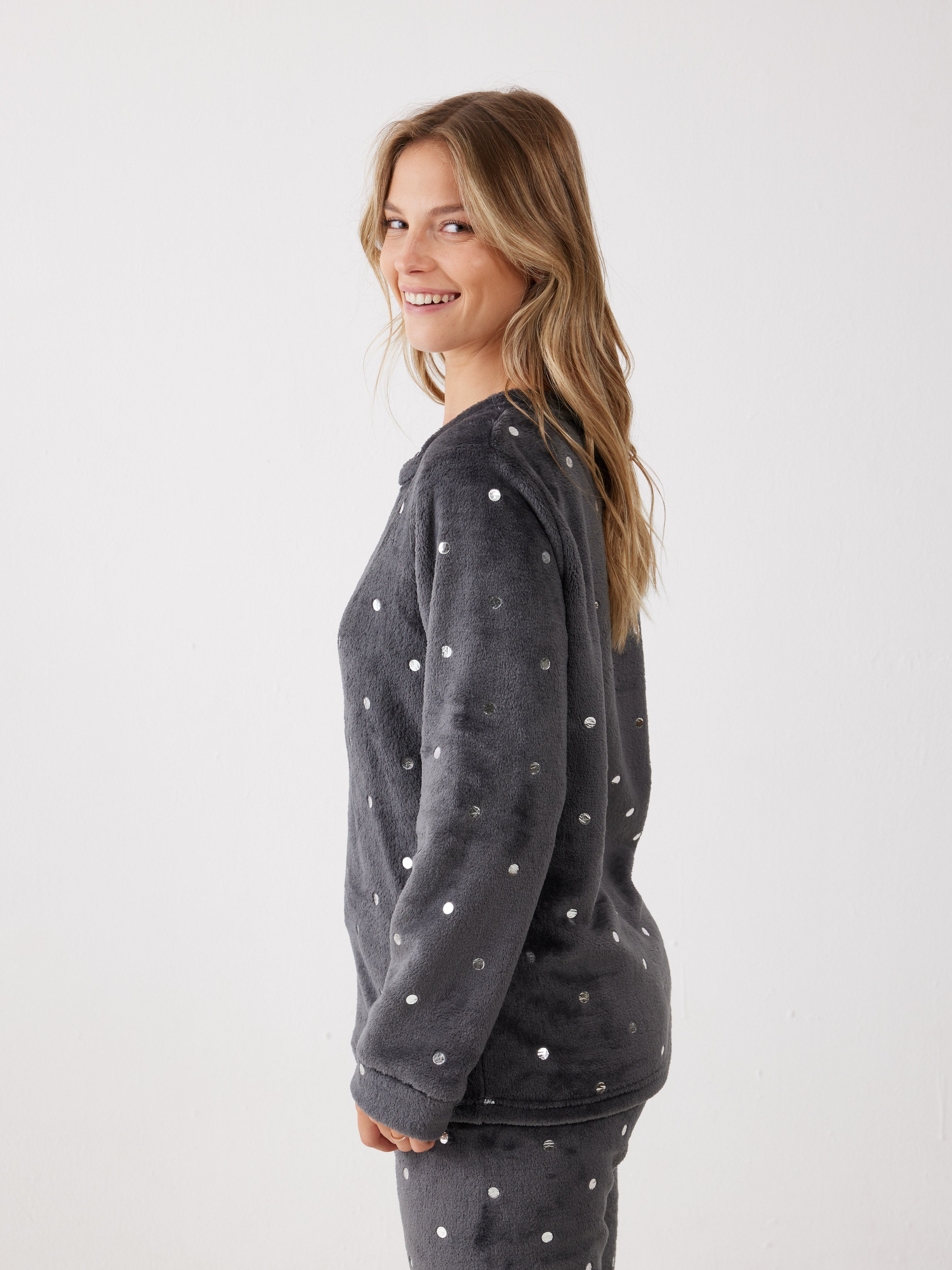 פיג'מה סנופי פלאפי - אפור כהה