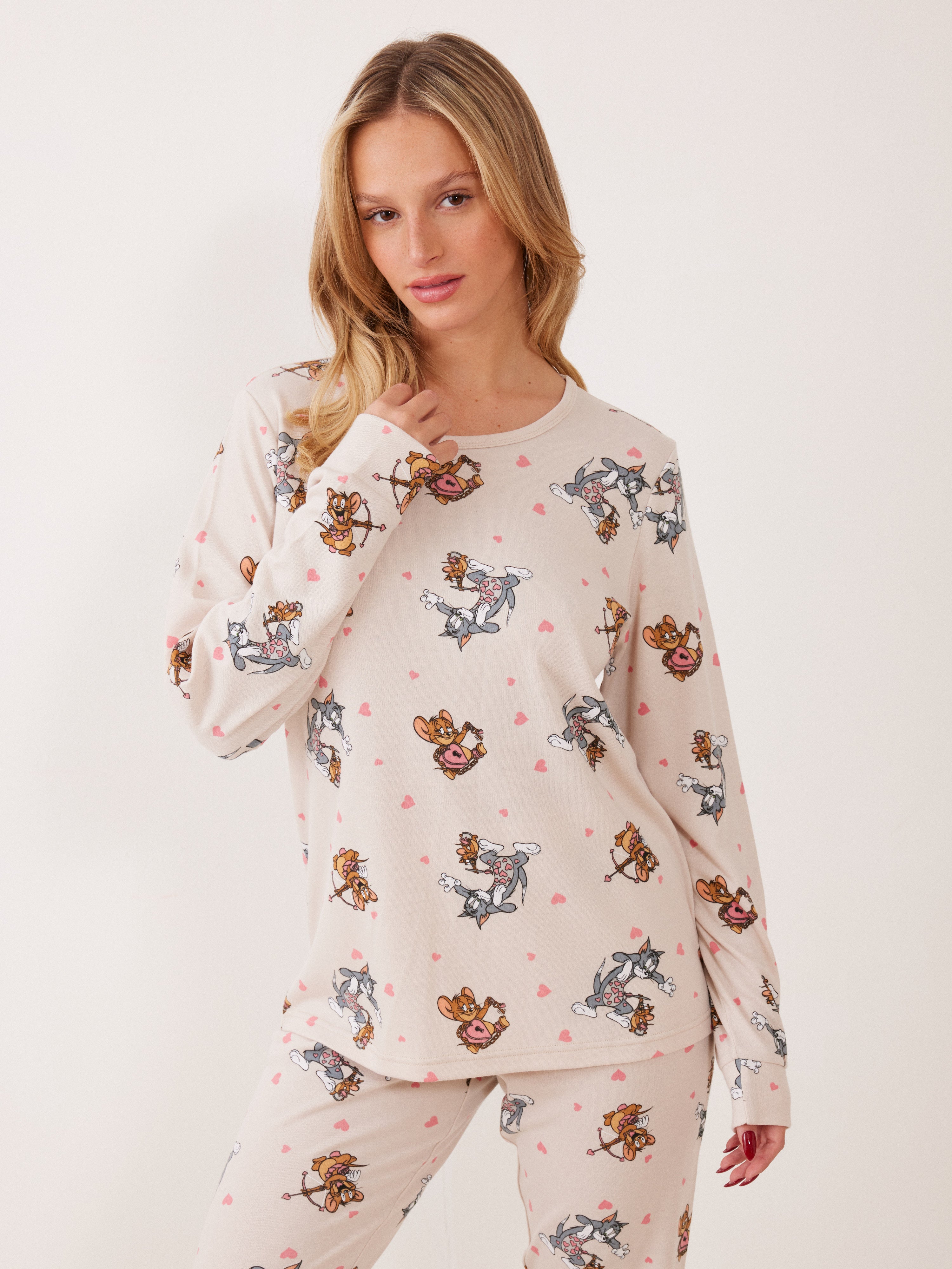 פיג'מה אינטרלוק TOM&JERRY - בז