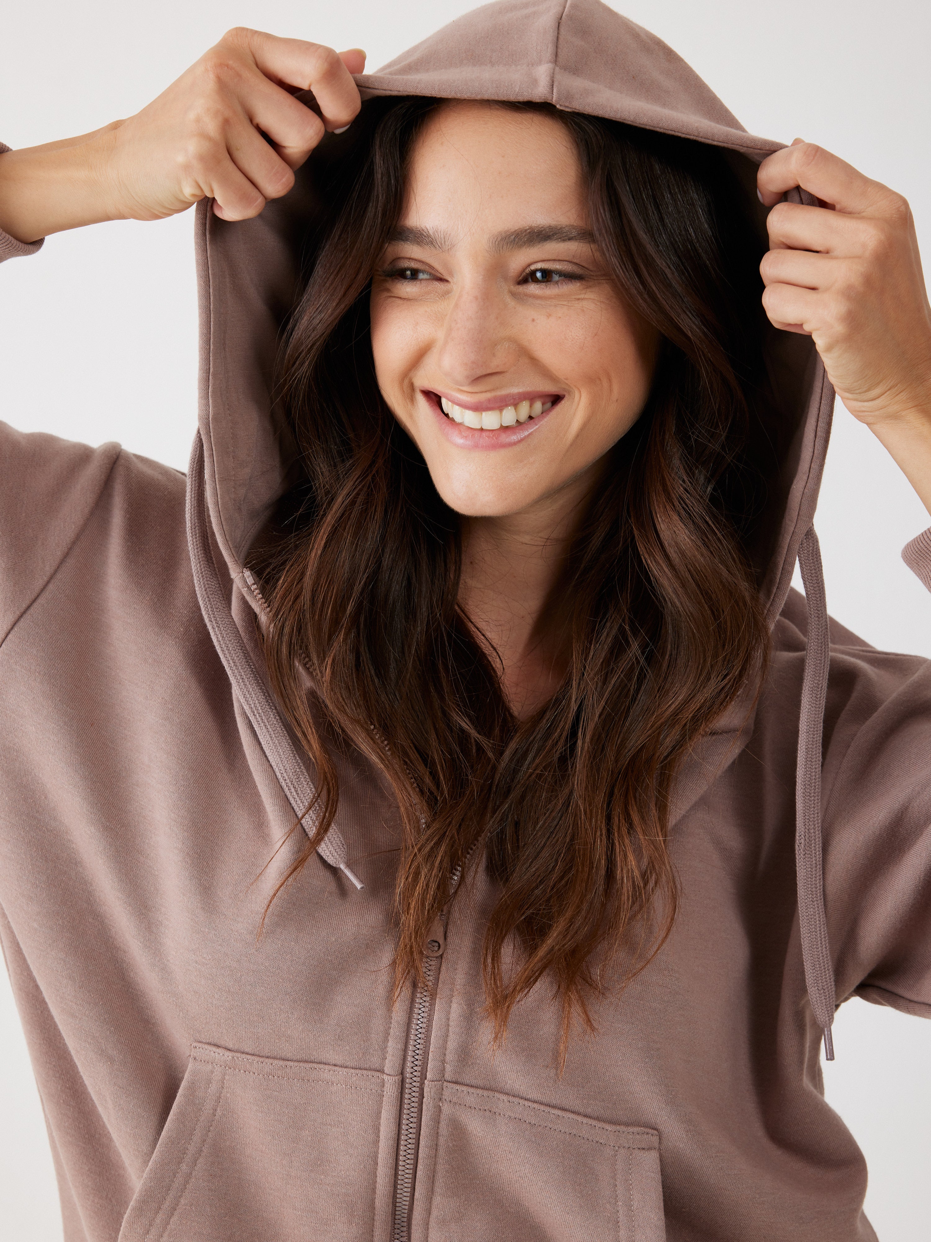 חליפת פנאי פרנץ' טרי - קפה