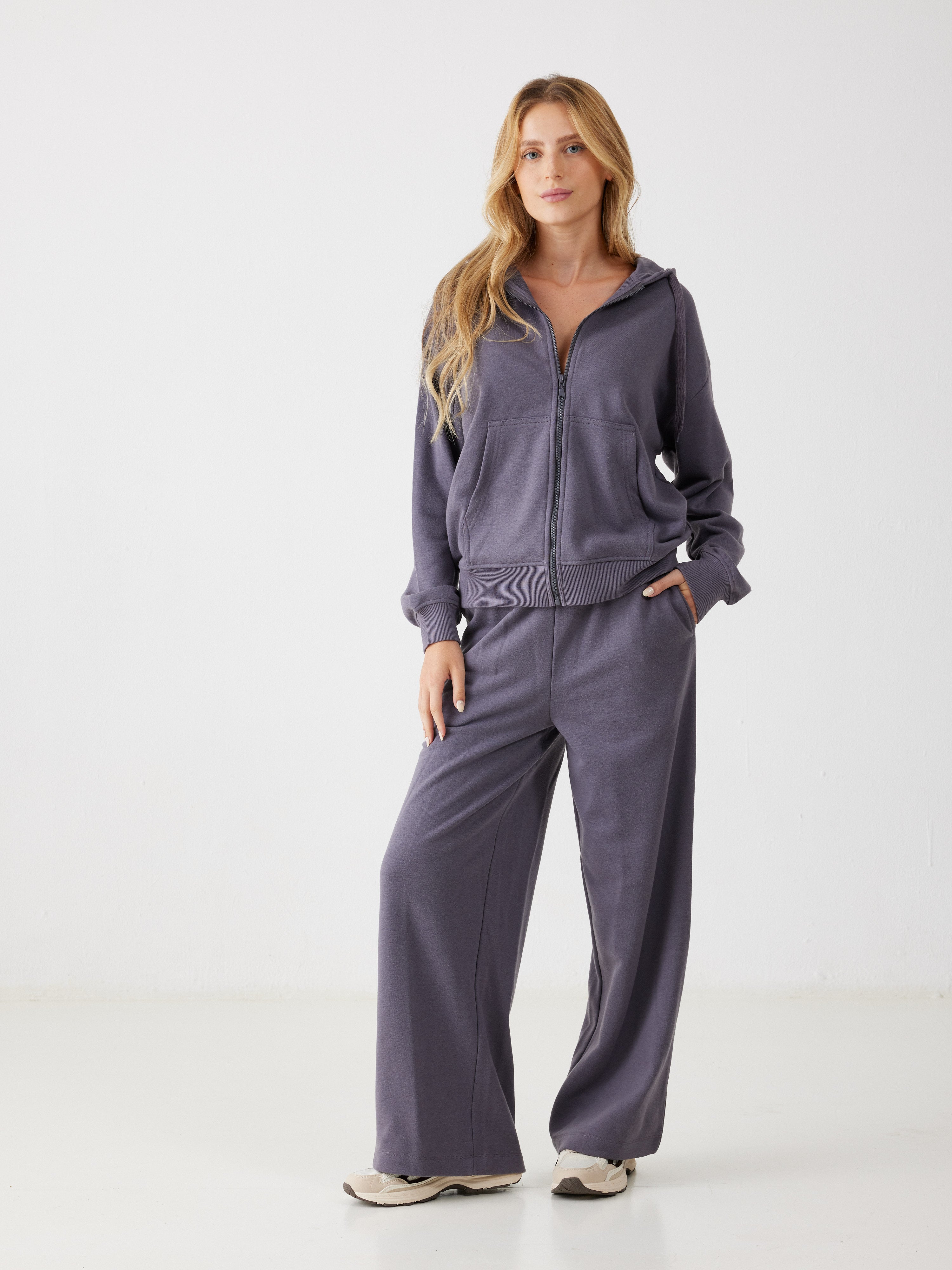 חליפת פנאי פרנץ' טרי - סגול