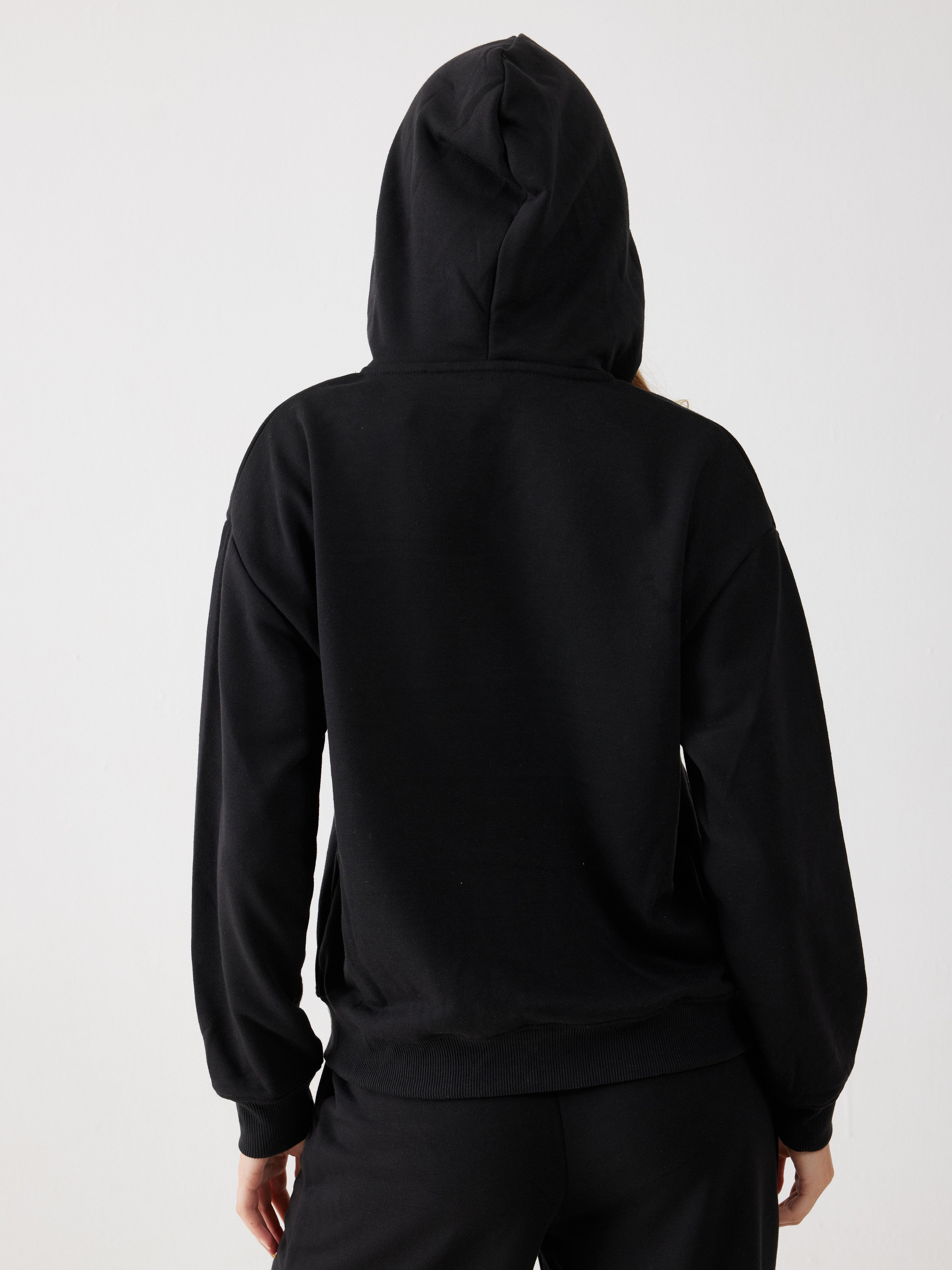 חליפת פנאי פרנץ' טרי - שחור