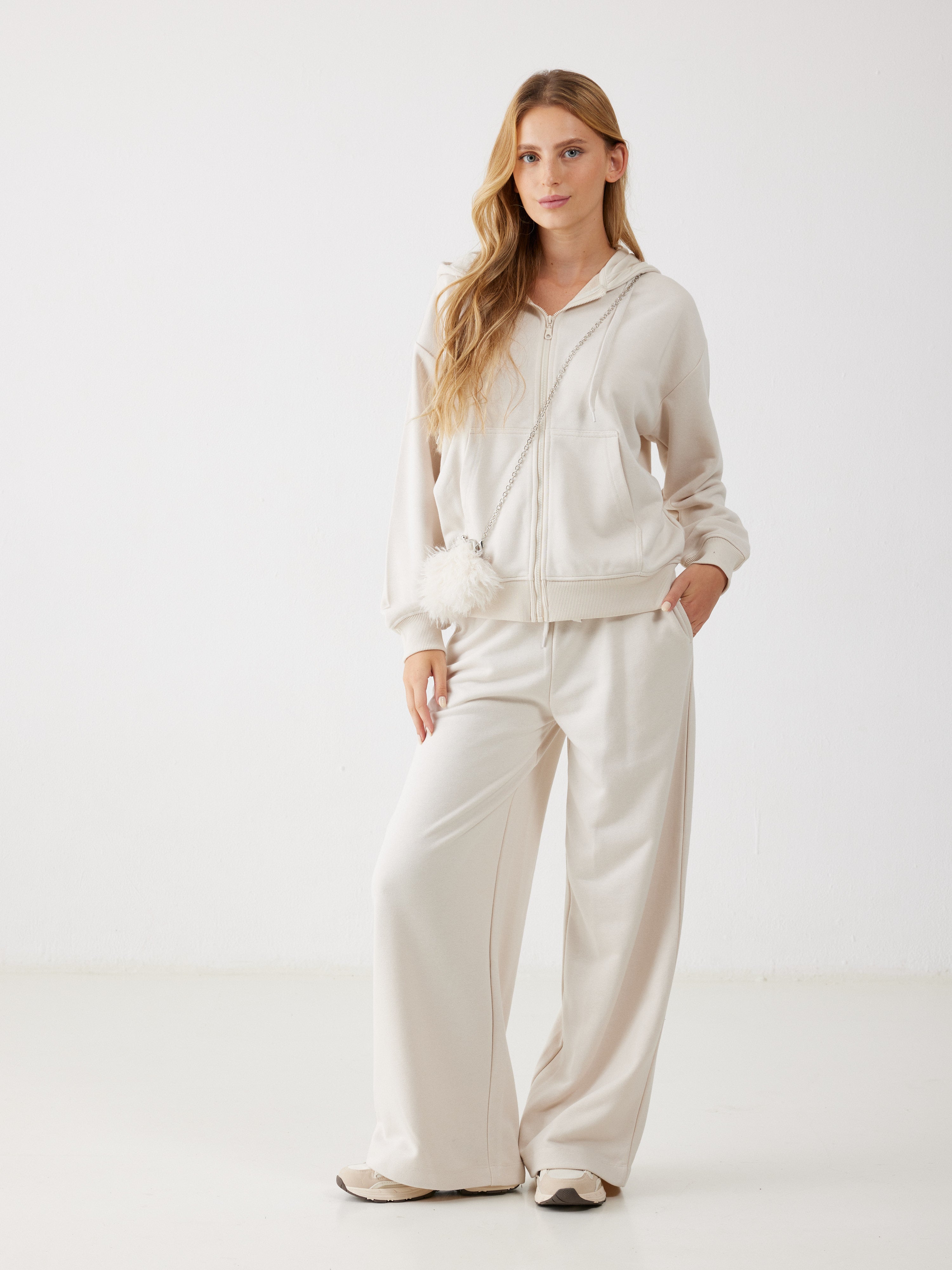 חליפת פנאי פרנץ' טרי - אבן