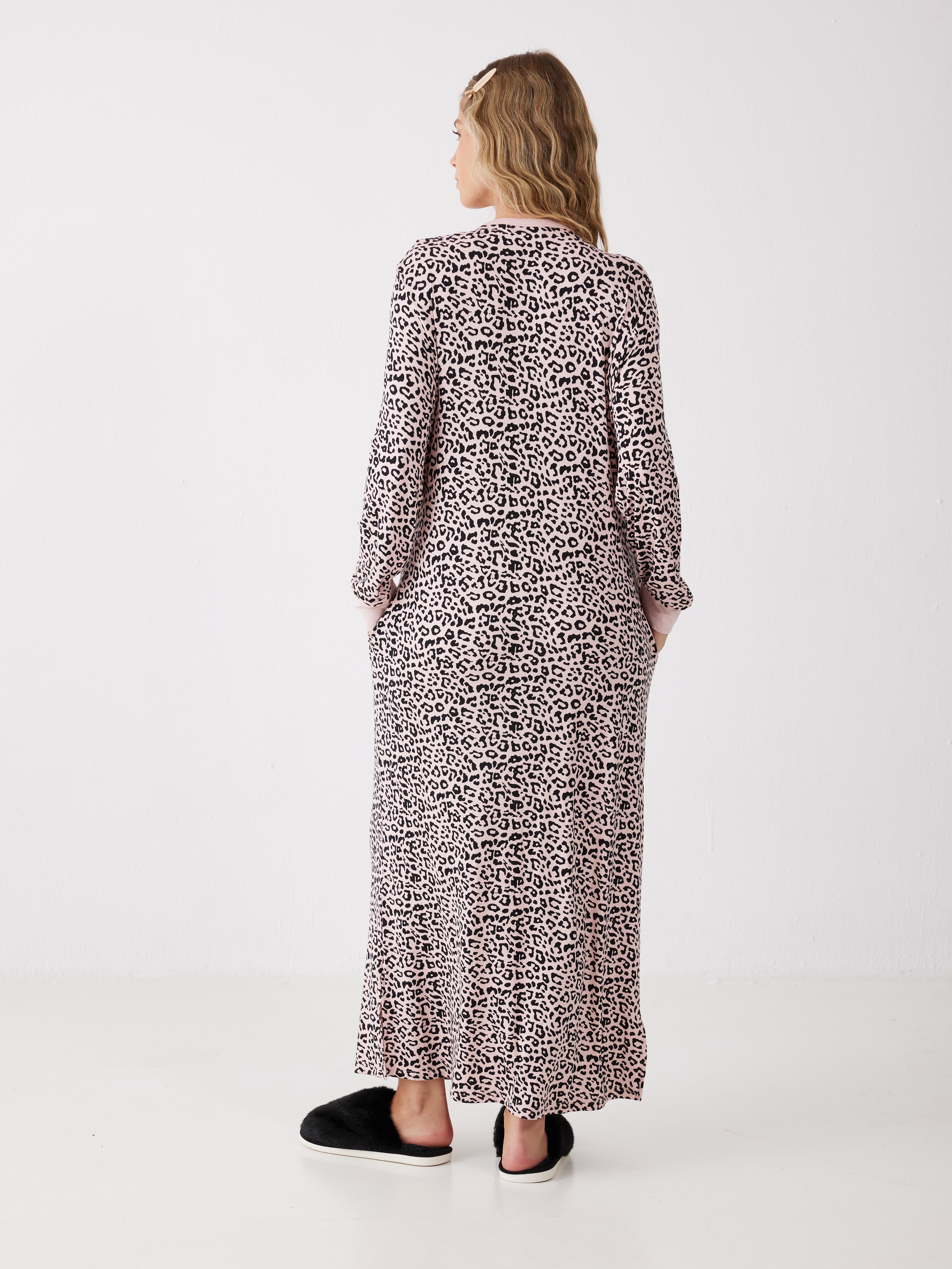 כותונת מנומרת ויסקוזה - ורוד