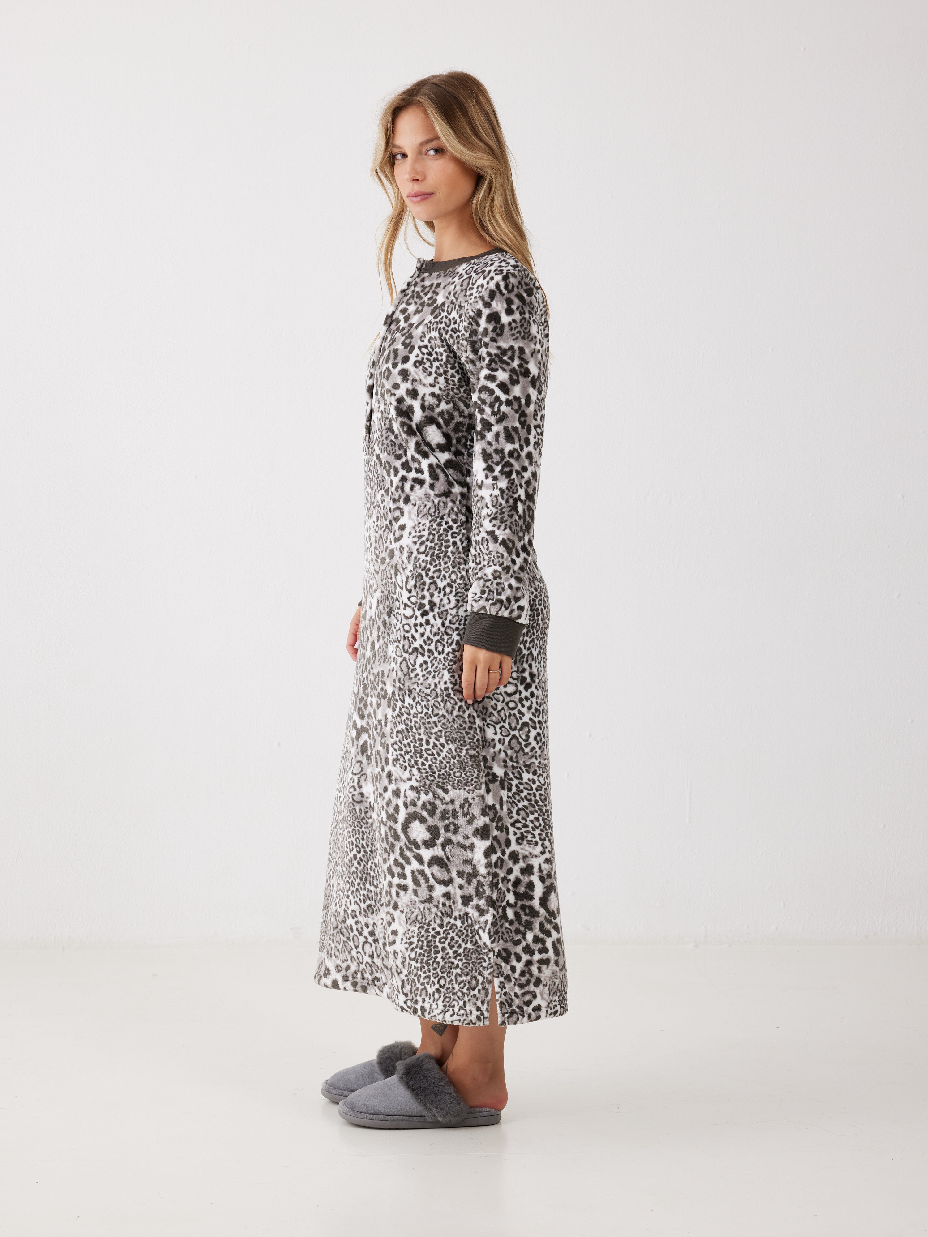 כותונת מנומרת פלאפי - אפור