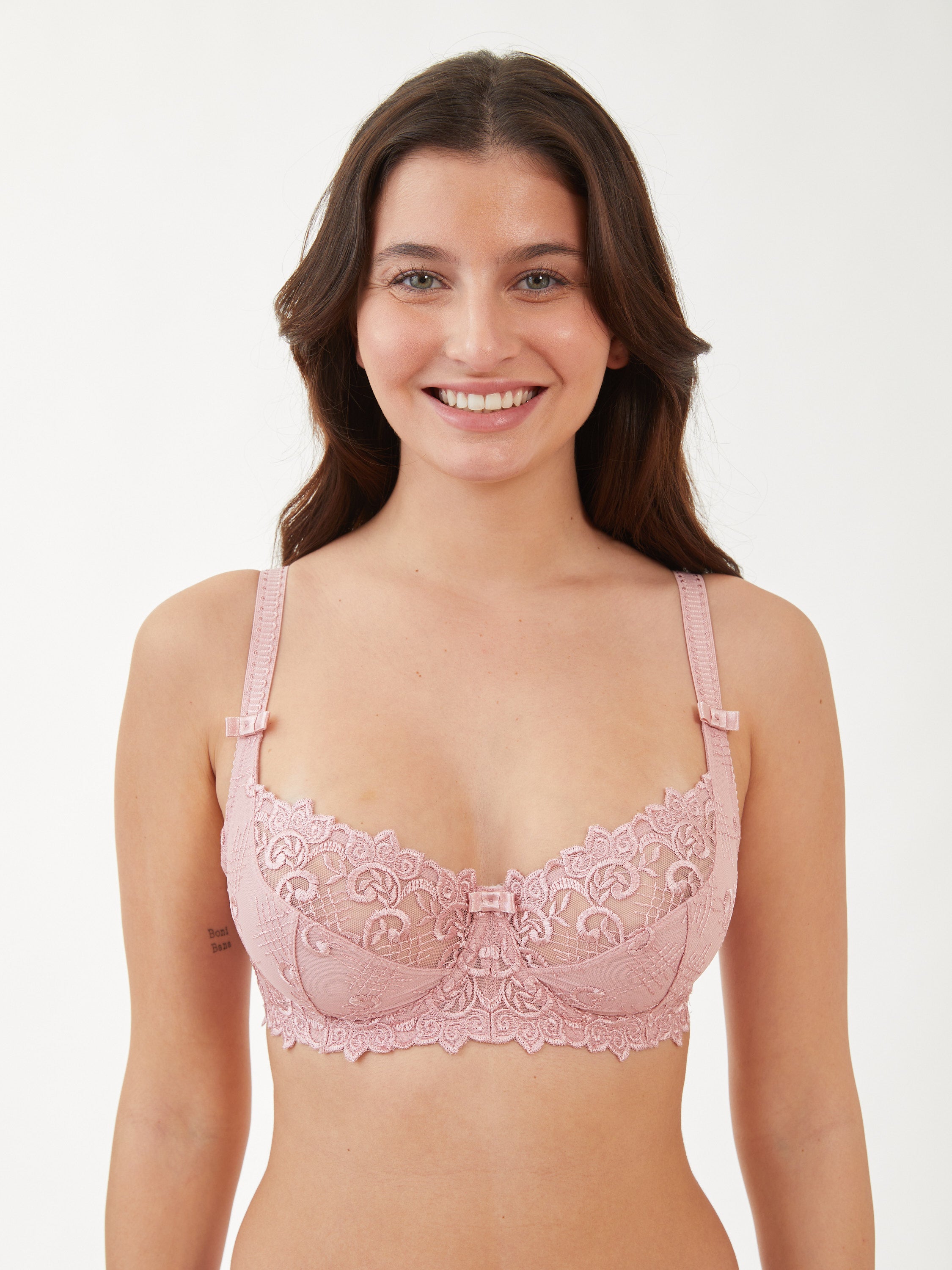 Body חזית תחרה סקסית ללא ריפוד - סגול