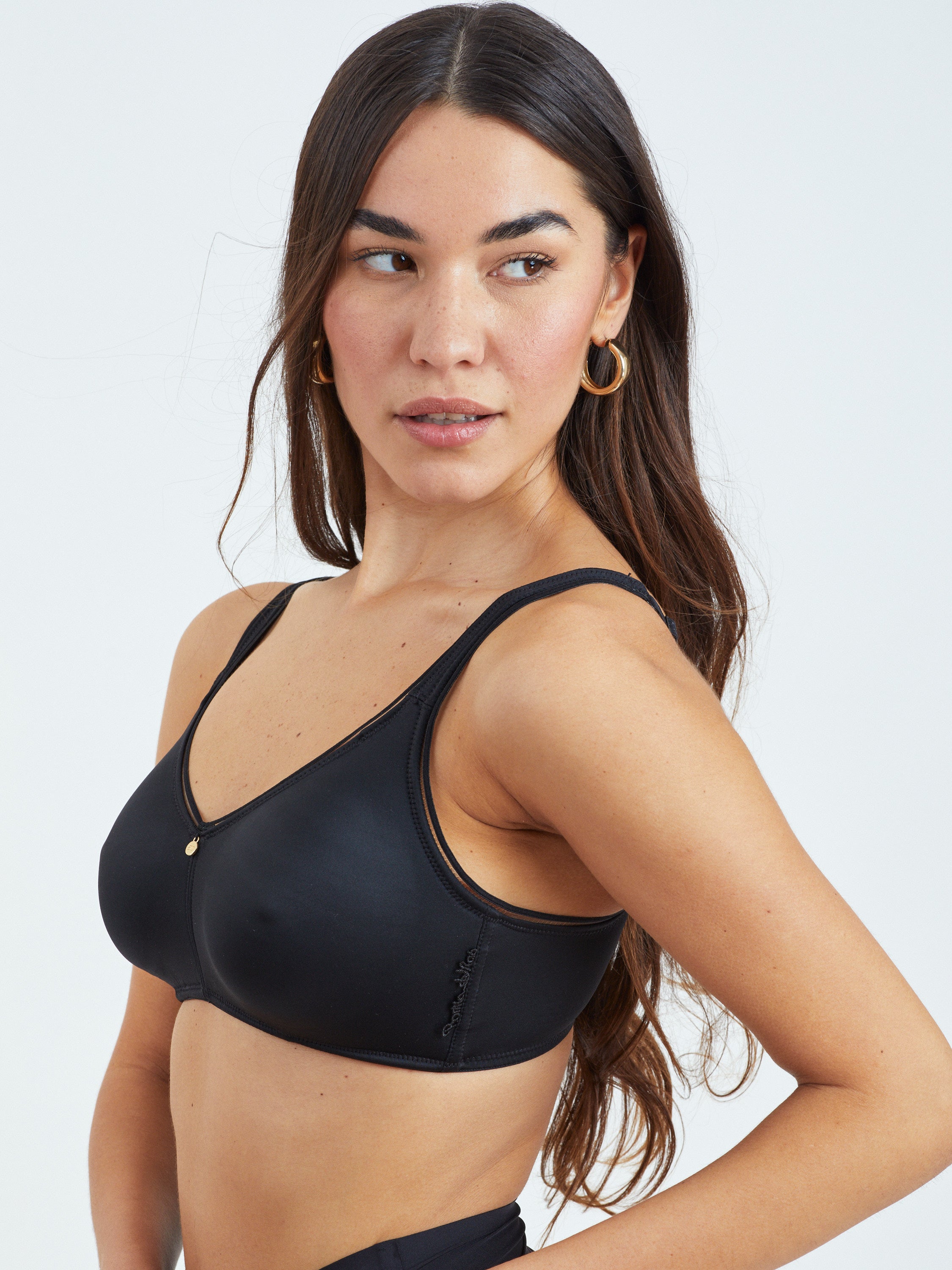 חזיה ללא ריפוד וללא עצם - שחור