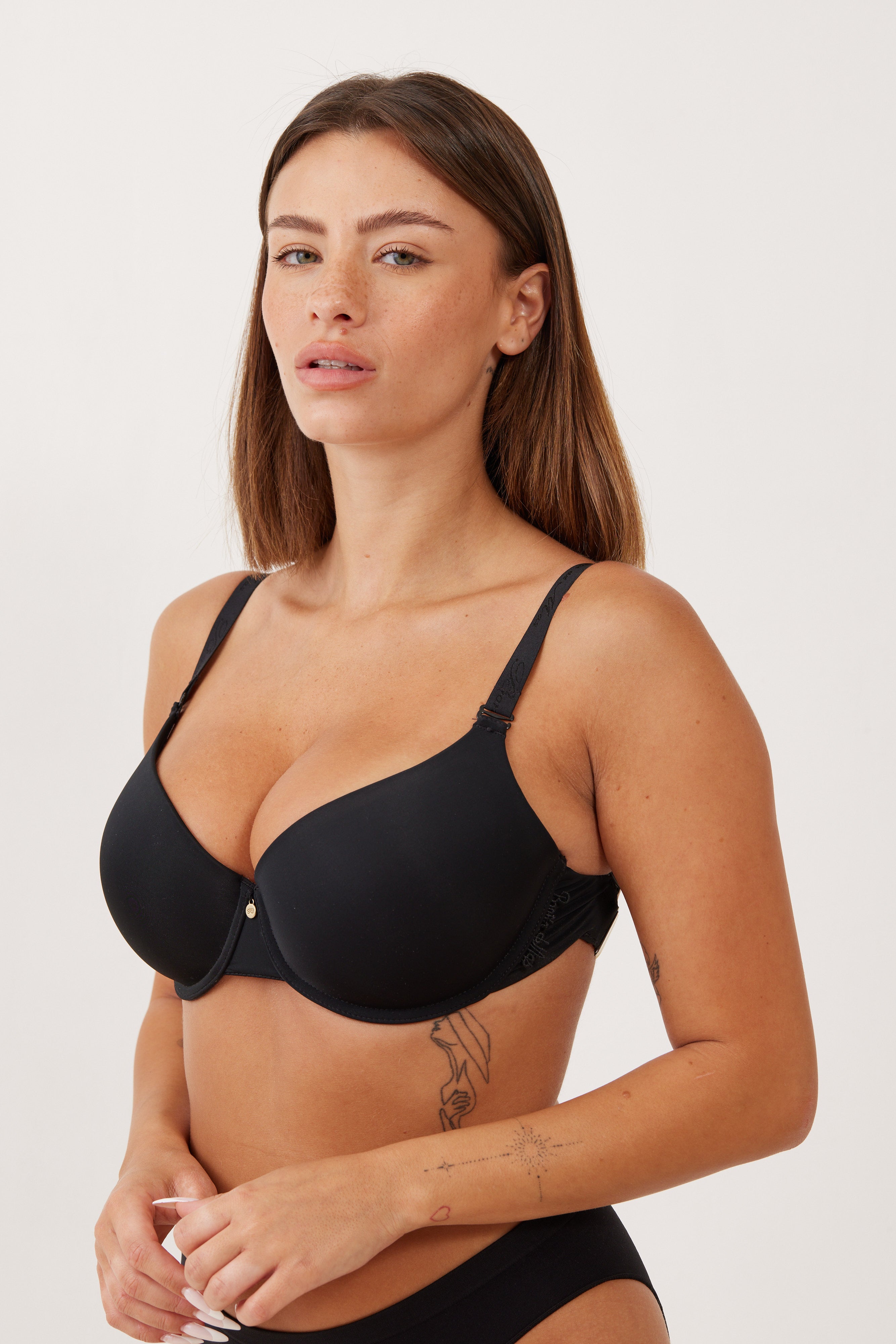 back silicon memory bra חזיית ממורי גב סיליקון צבע שחור