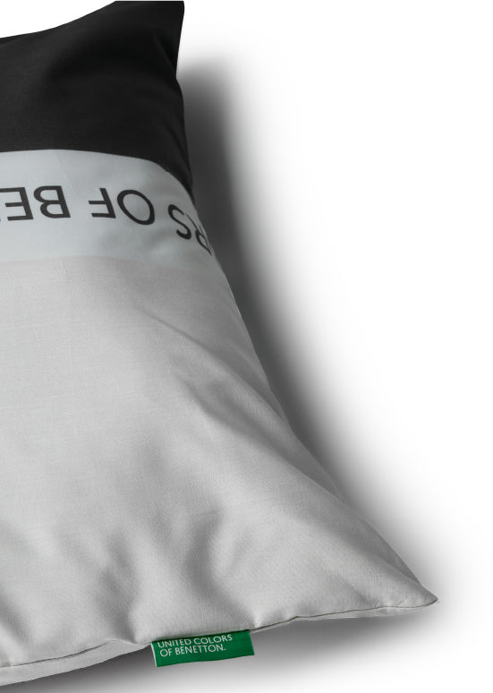 Exclusive Benetton ,סט מצעים יחיד90/200 - דו-צדדיים -שחור/לבן