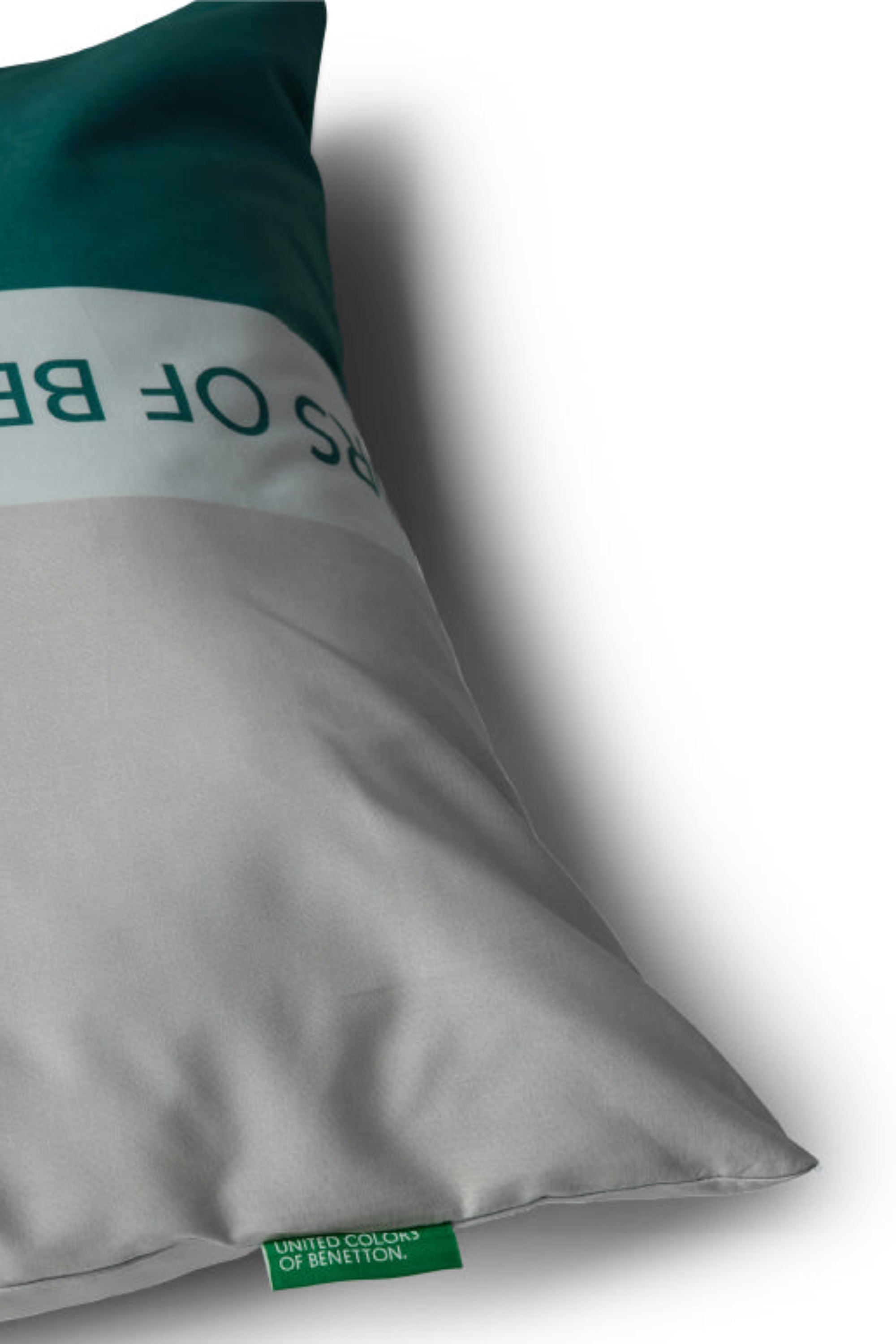 Exclusive Benetton , סט מצעים זוגי 180/200 - דו-צדדיים -ירוק/אפור