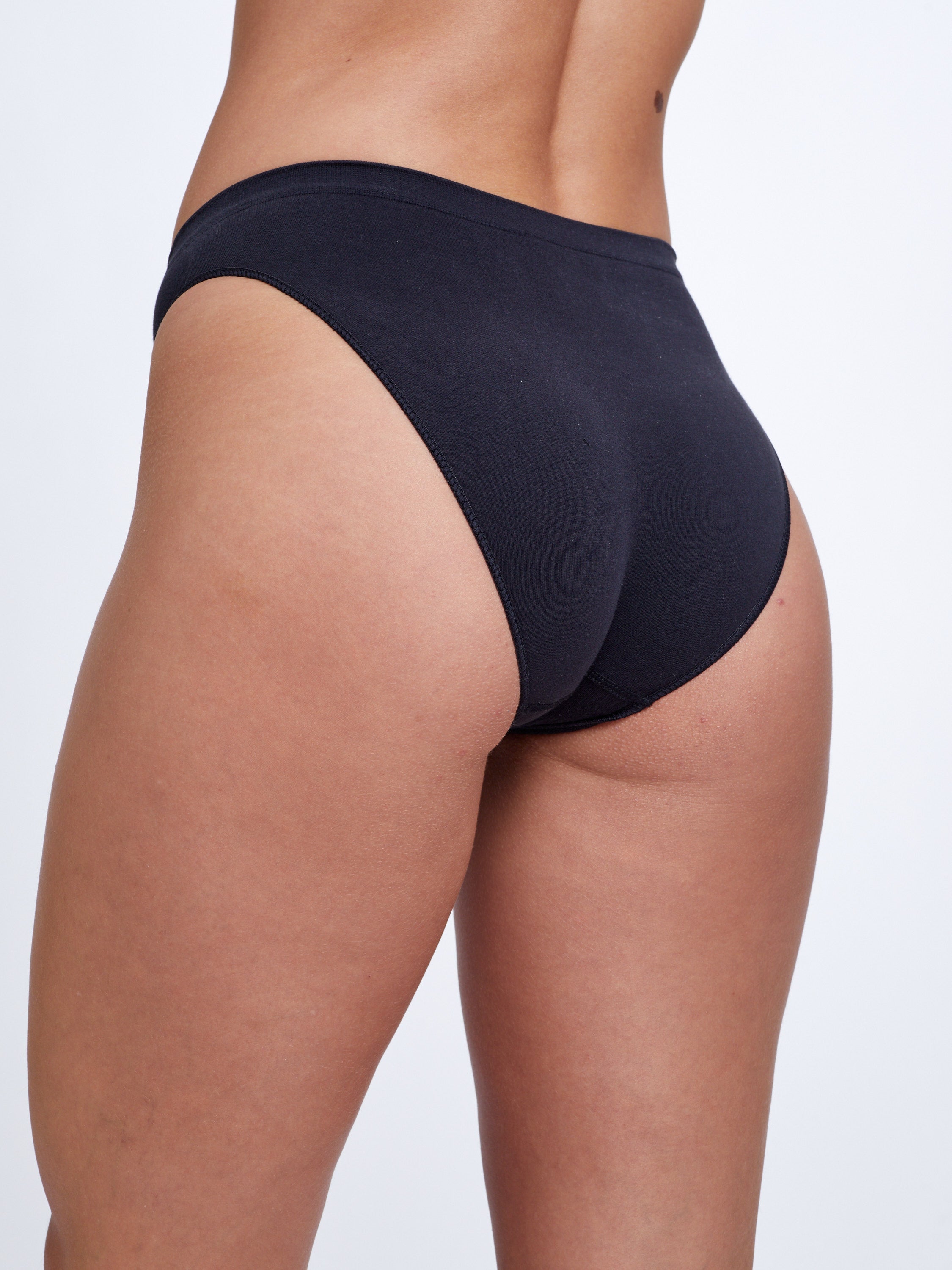 תחתון קלאסי כותנה אורגנית - שחור