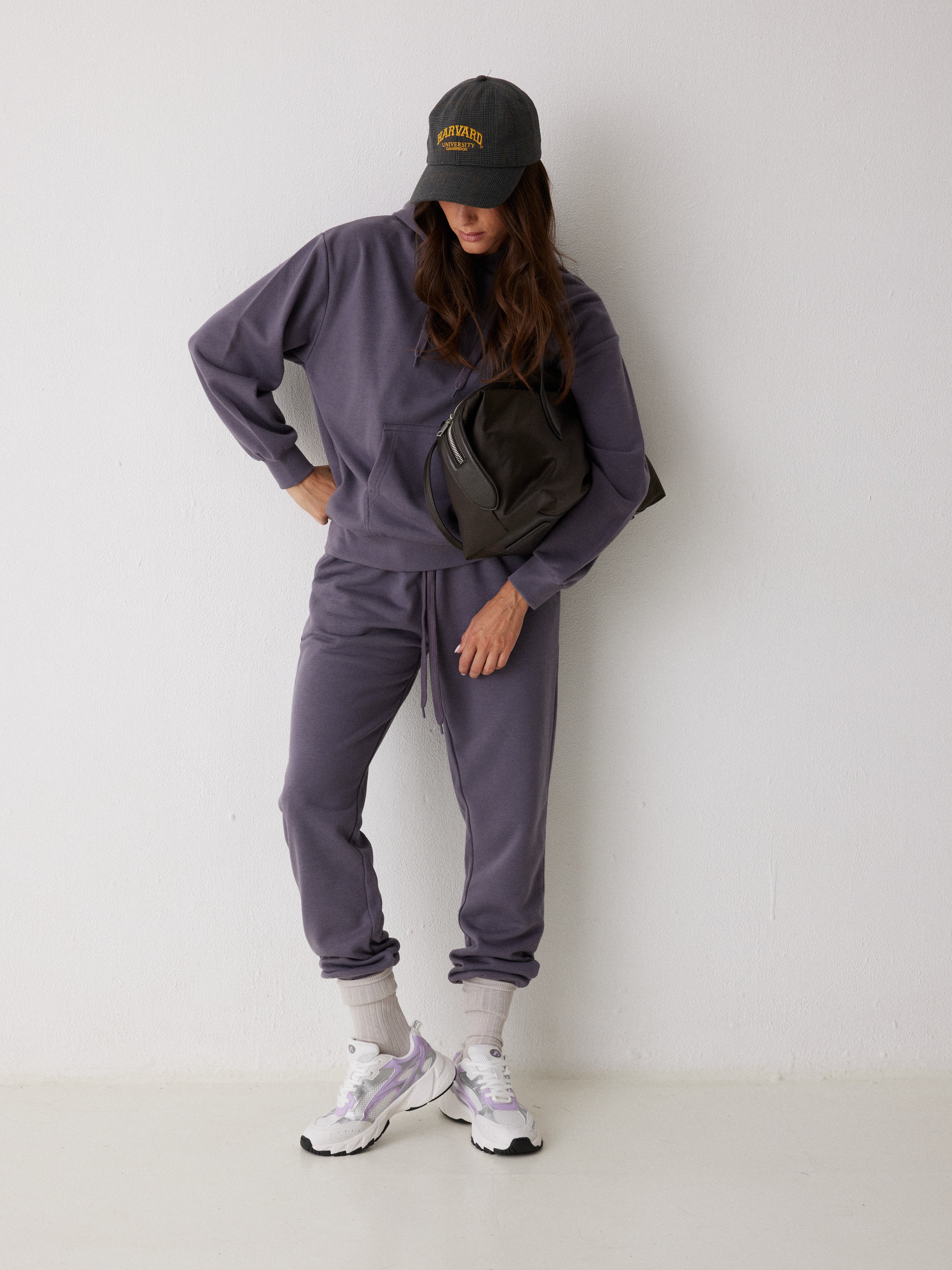 חליפת פנאי קפוצ'ון פרנץ' טרי - סגול