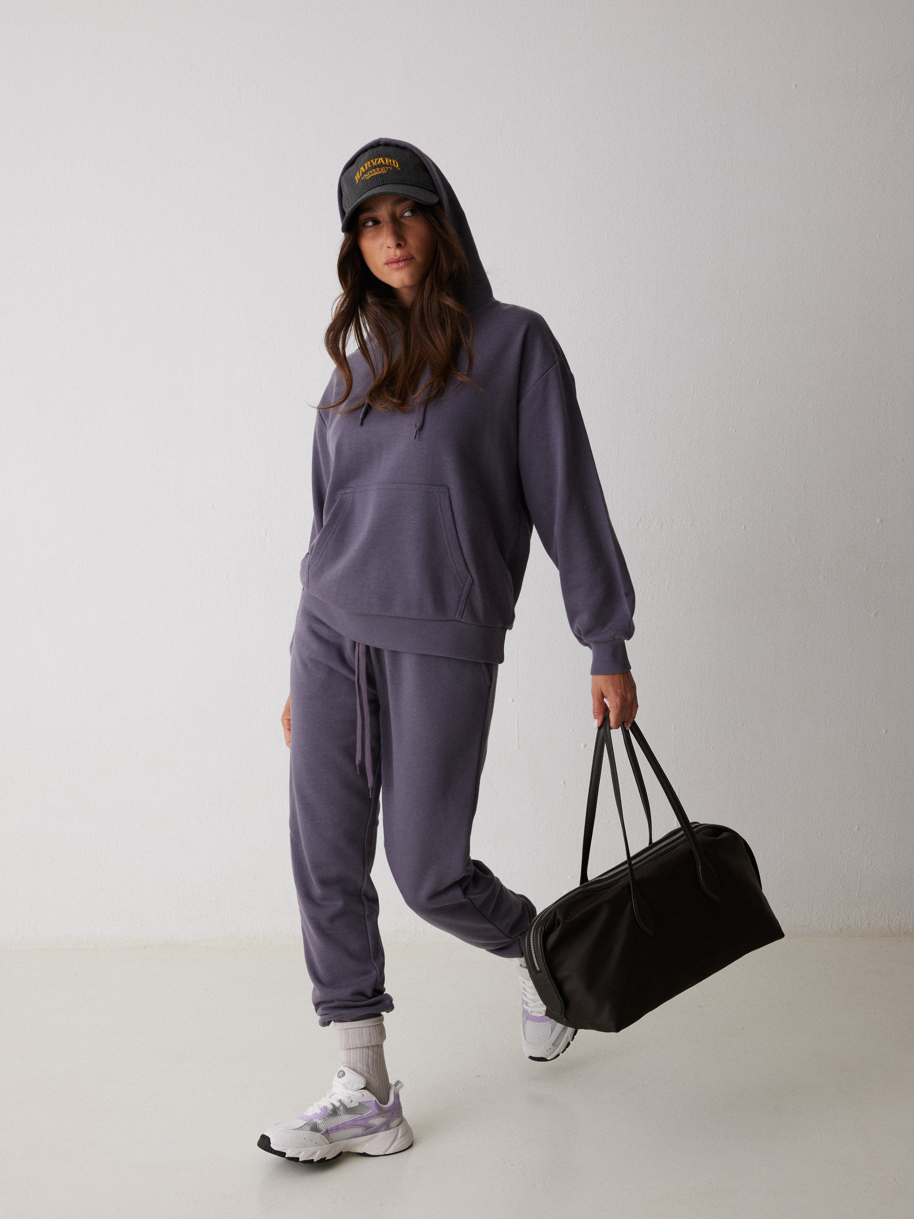 חליפת פנאי קפוצ'ון פרנץ' טרי - סגול