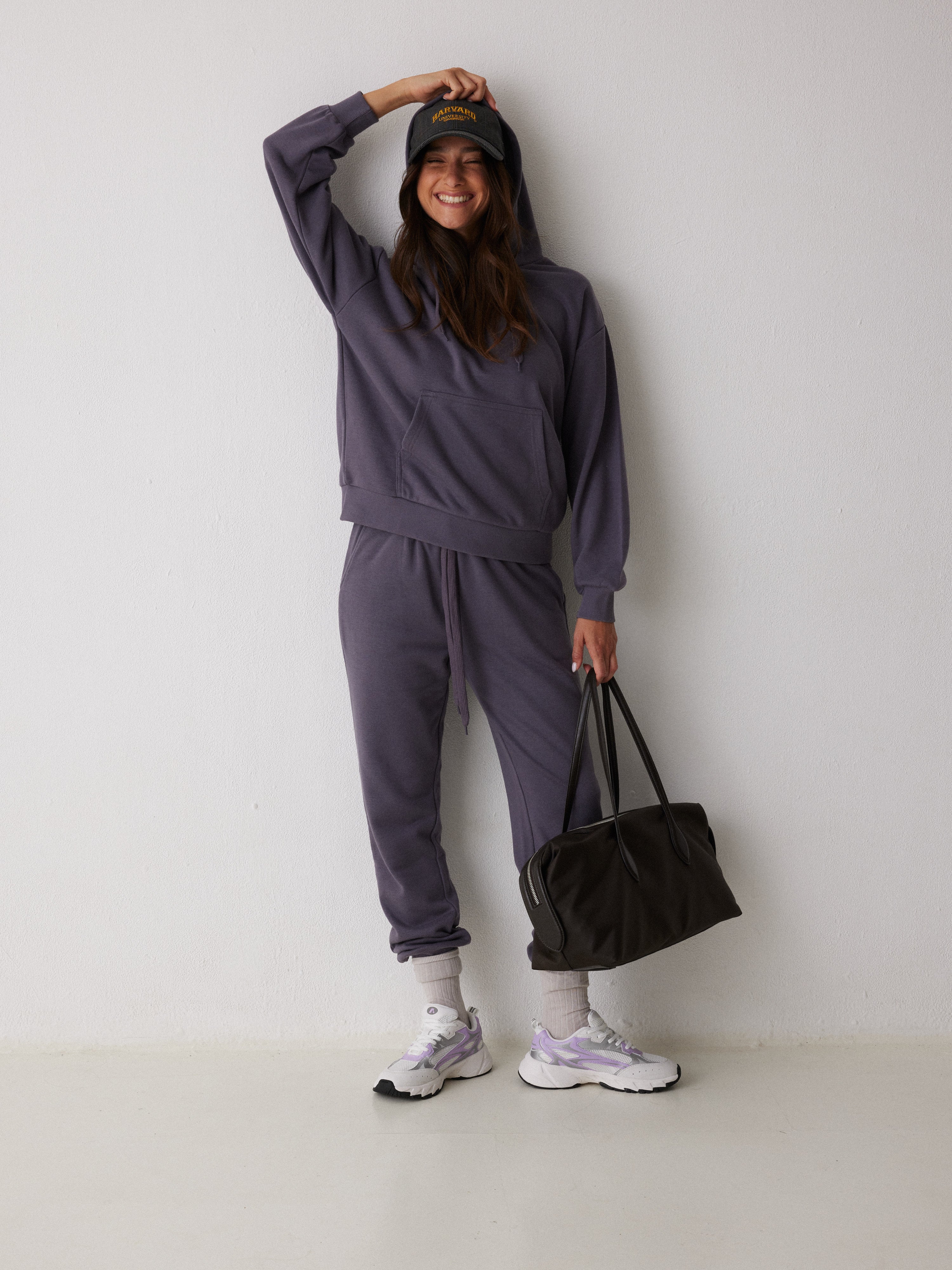 חליפת פנאי קפוצ'ון פרנץ' טרי - סגול