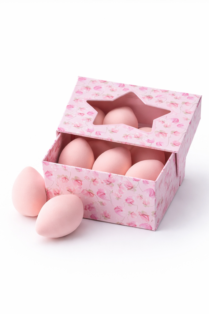 מארז 12 ספוגיות איפור - צבע יינתן לפי מלאי זמין