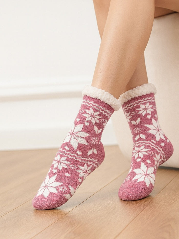 גרב נעל בית-אתני נשים - אדום