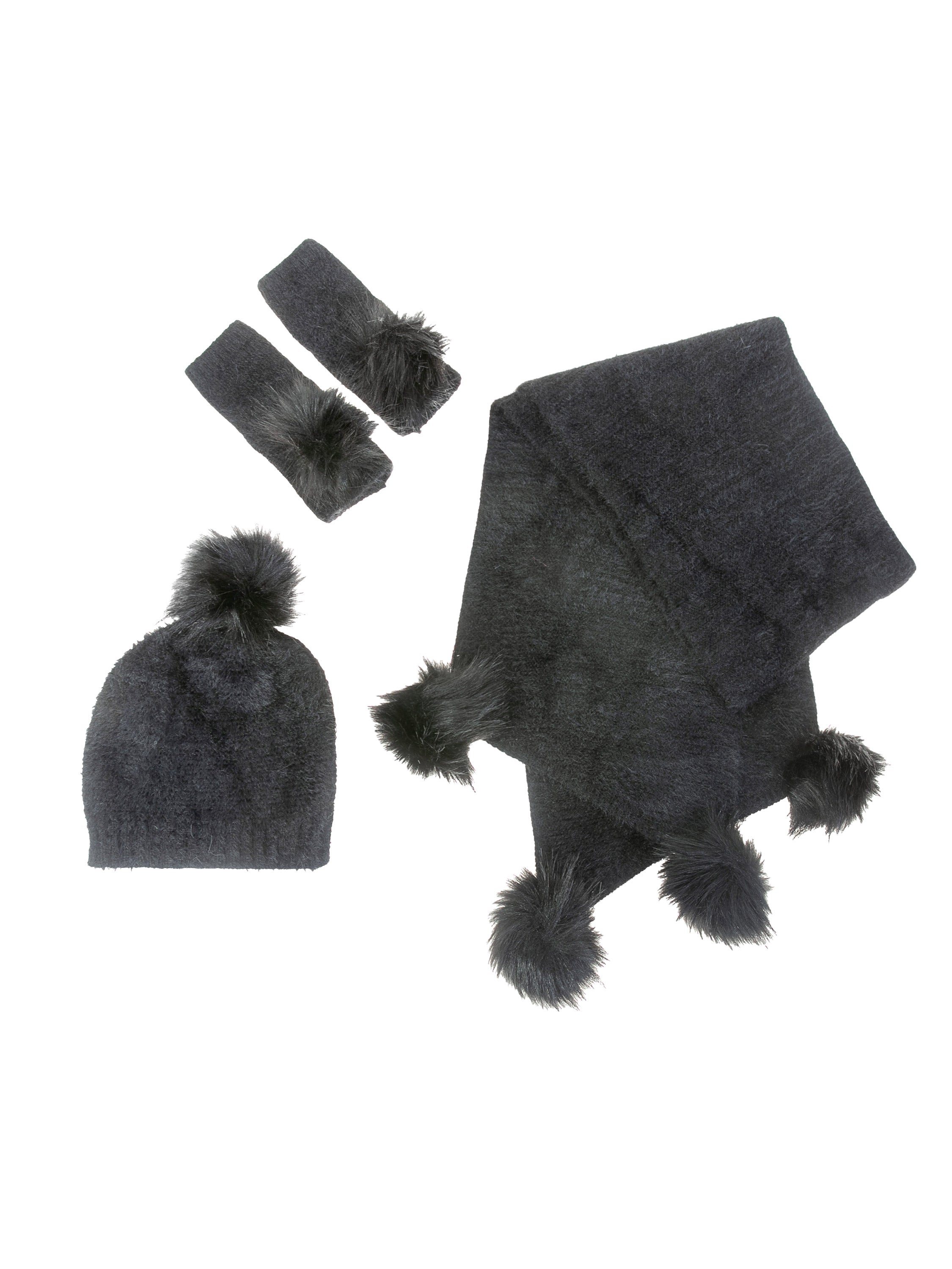 סט צעיף כובע וכפפות