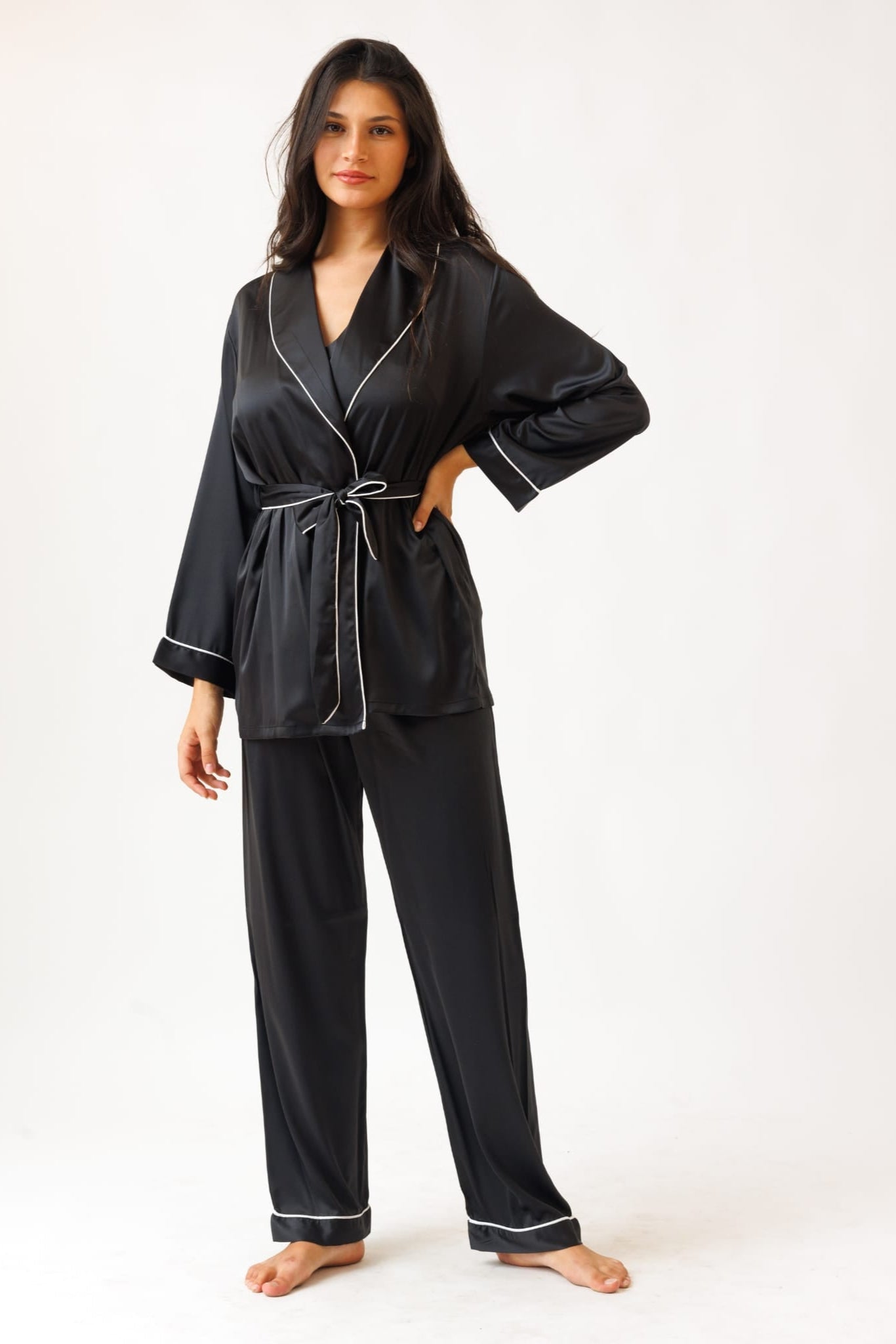 חליפת סאטן פיפינג 3 חלקים